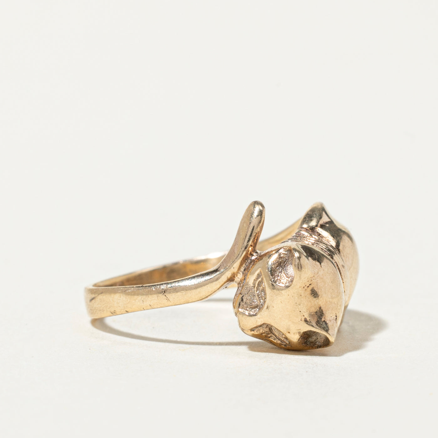 10k Cat Head Bypass Ring | SZ 5.75