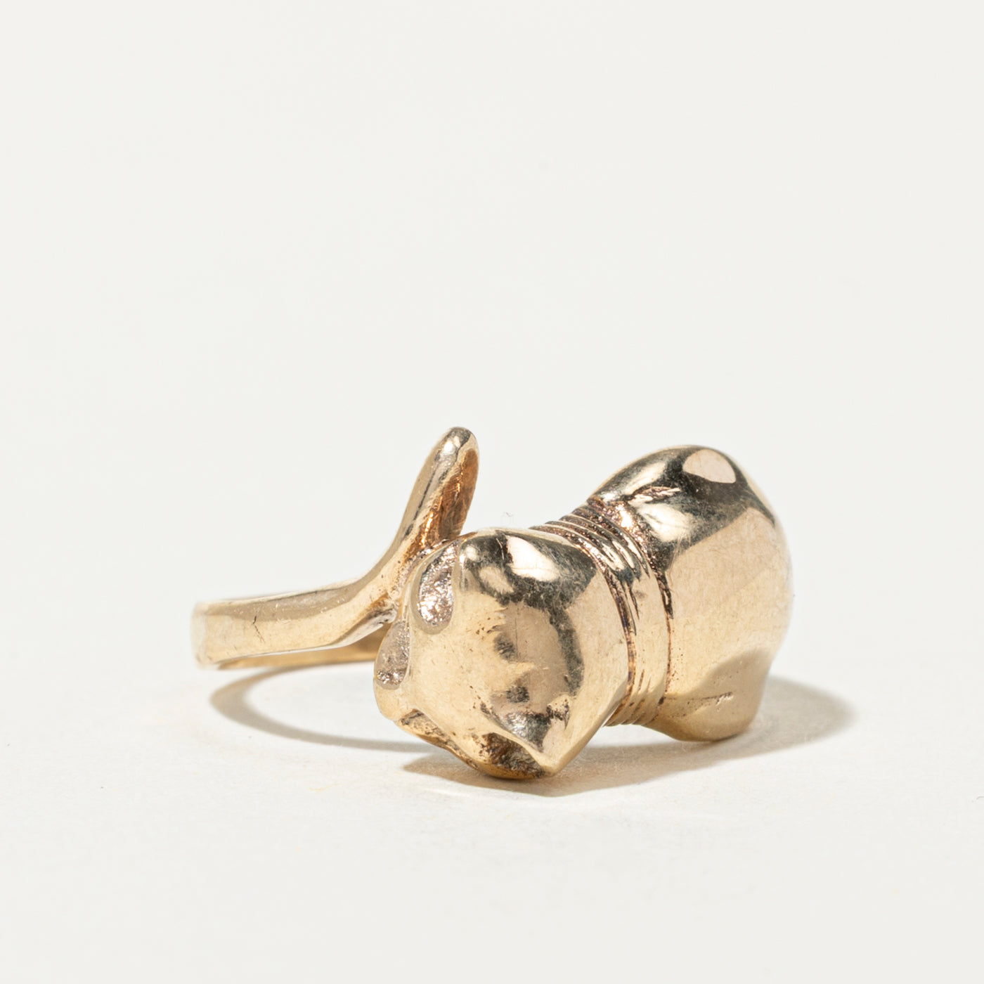 10k Cat Head Bypass Ring | SZ 5.75