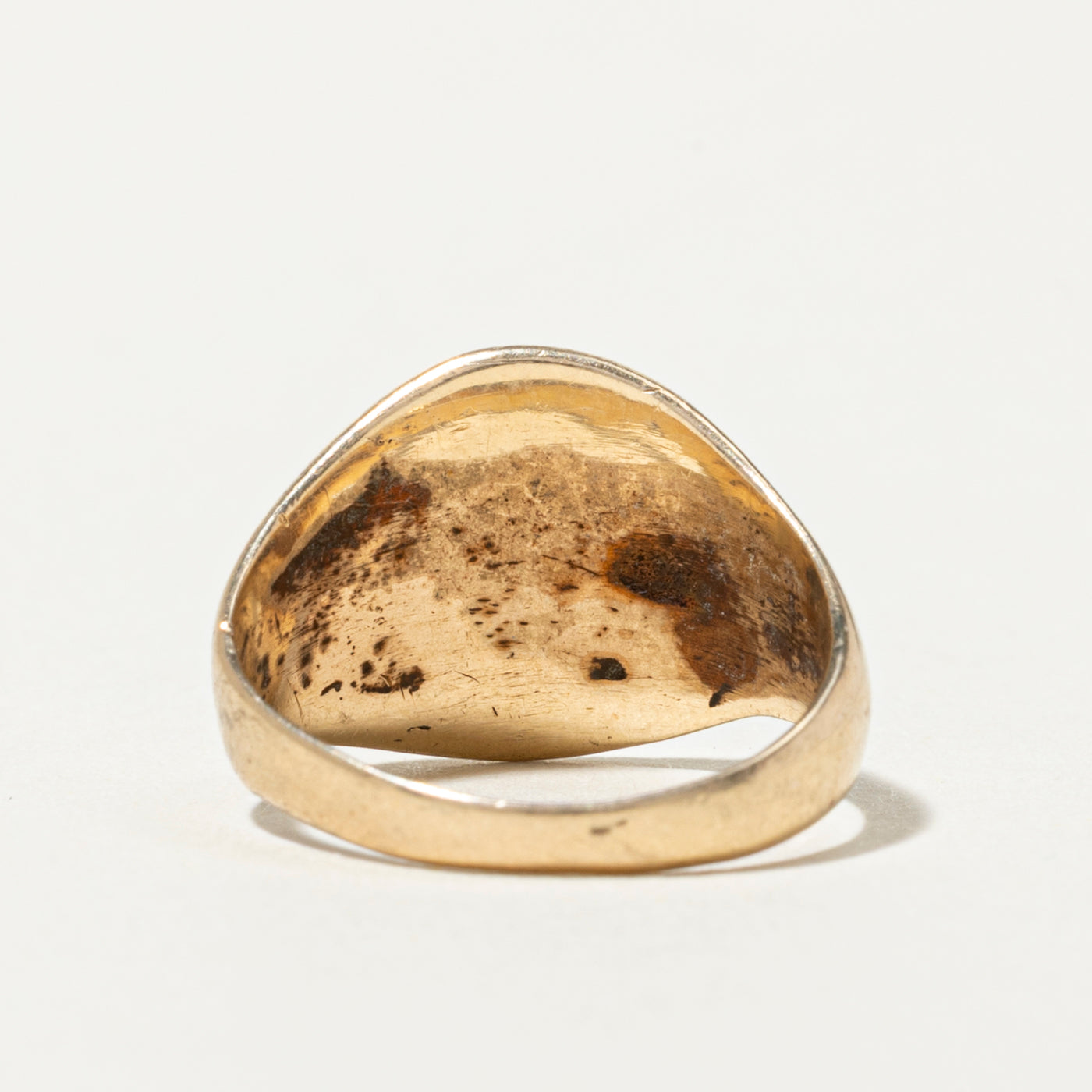 10k "WWJ" Initial Signet Ring | SZ 3.5