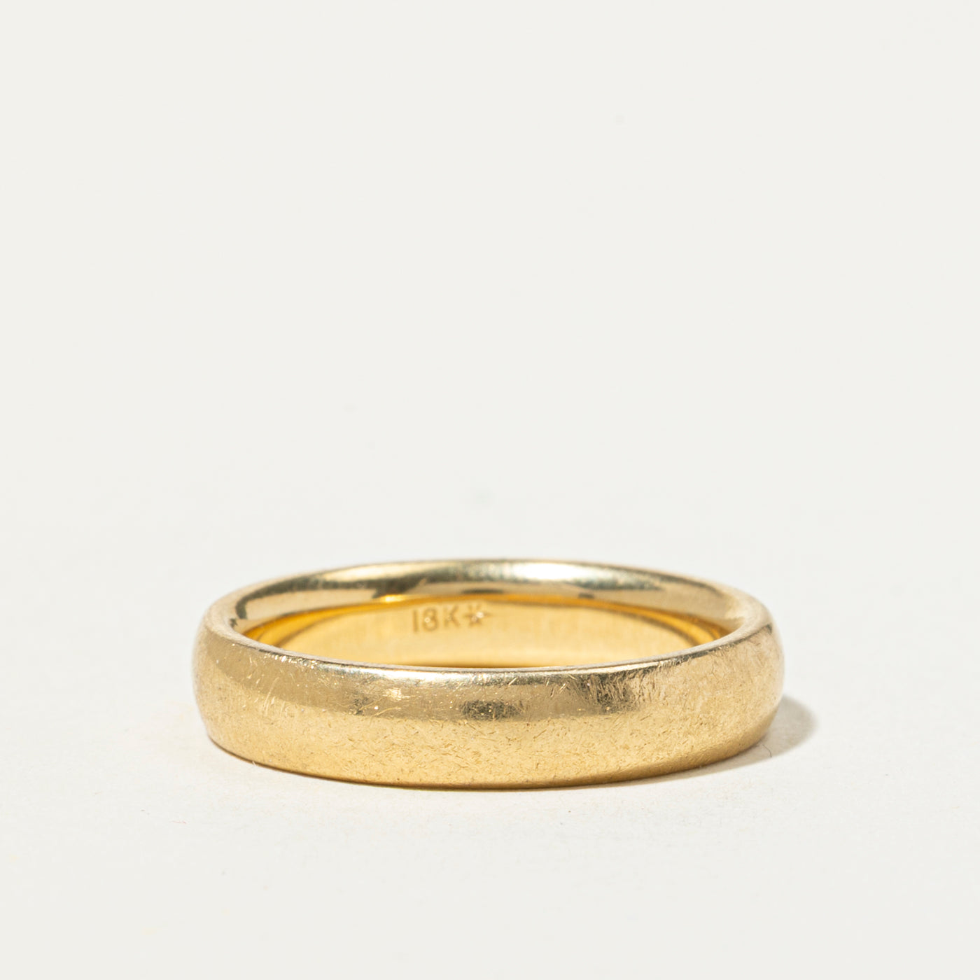 18k Yellow Gold Plain Band | 4.5mm | SZ 7
