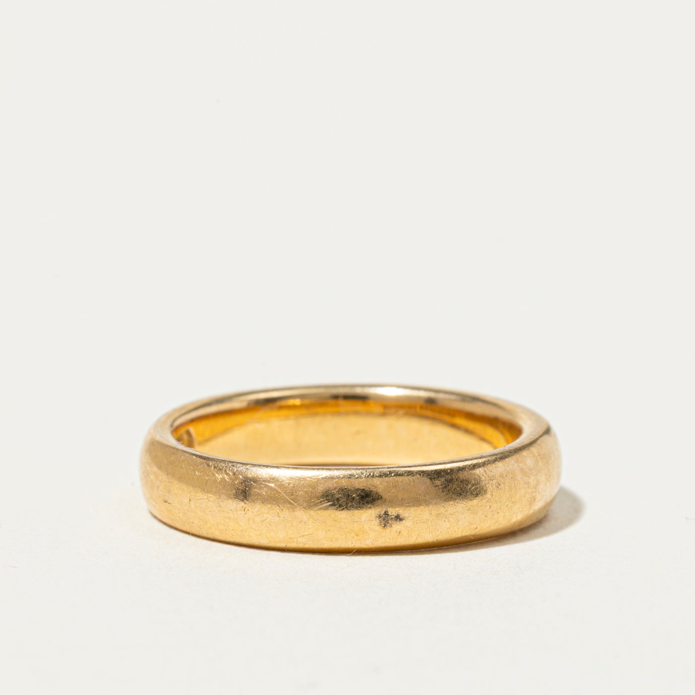 18k Yellow Gold Plain Band | 4mm | SZ 4.75