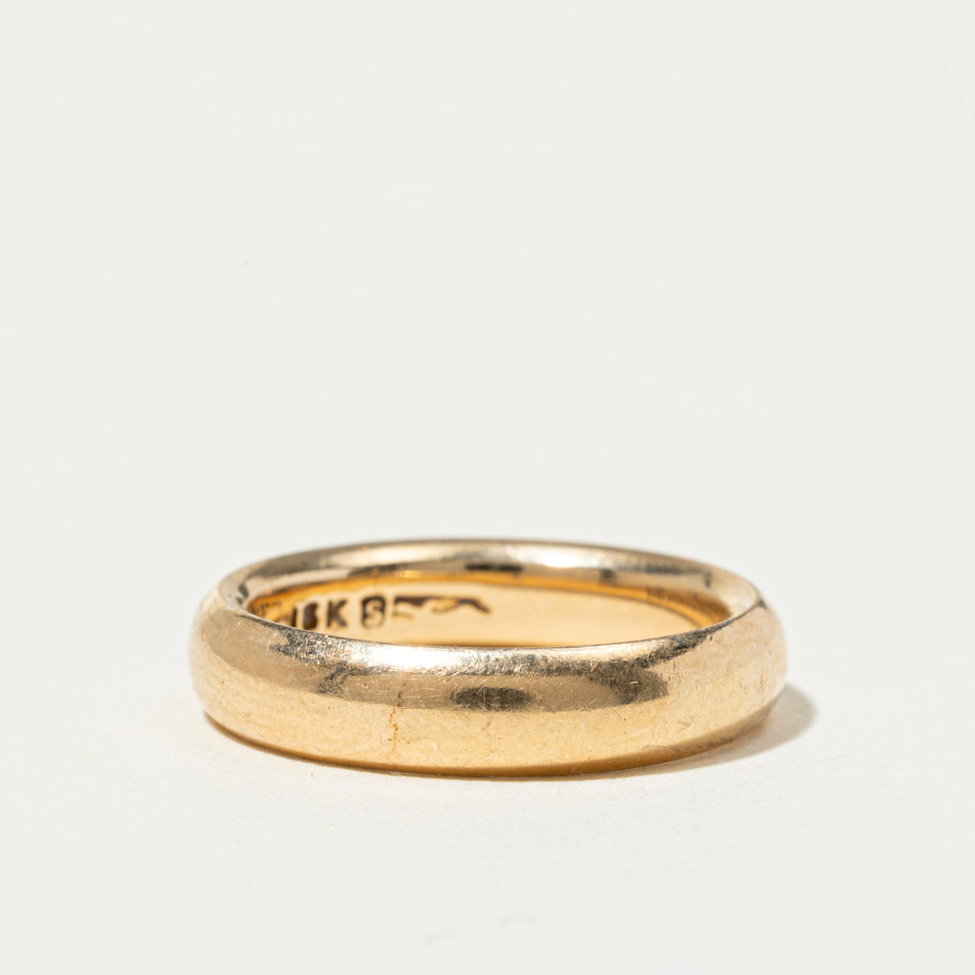 18k Yellow Gold Plain Band | 4mm | SZ 5.5