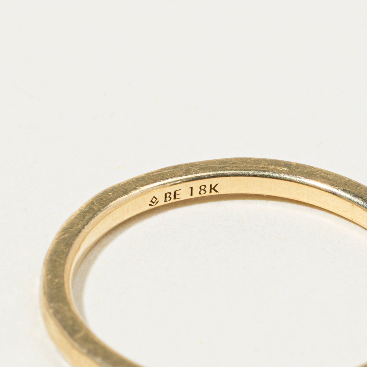18k Hammered Stacking Band | 1.25mm | SZ 6