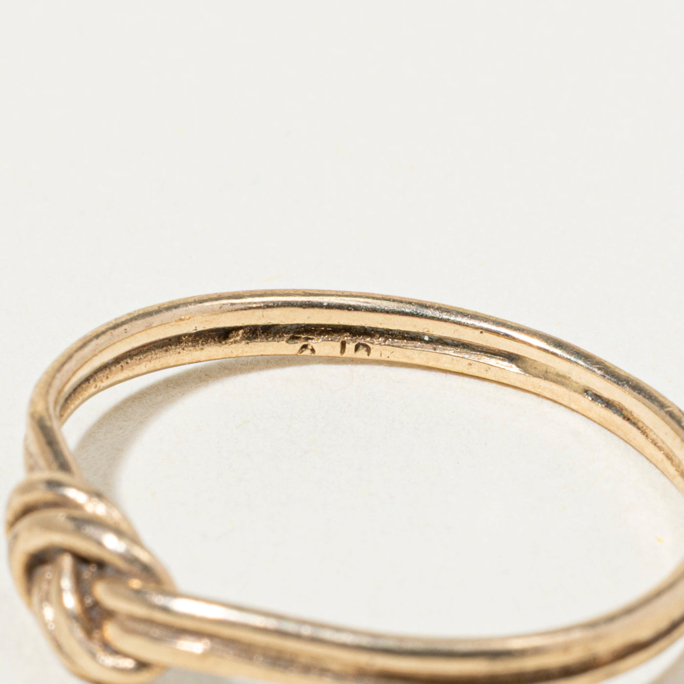 10k Yellow Gold Knot Ring | 2mm | SZ 4.25