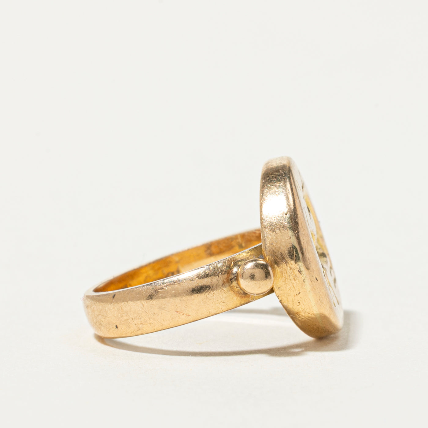 18k Aries Zodiac Signet Ring | SZ 3.75