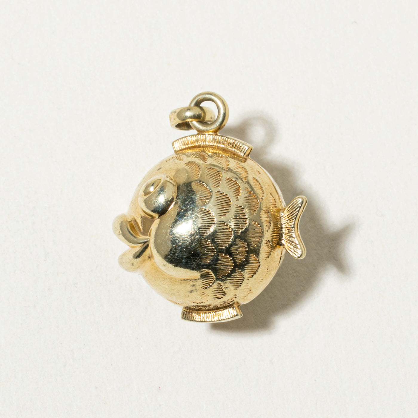 14k Puffer Fish Charm