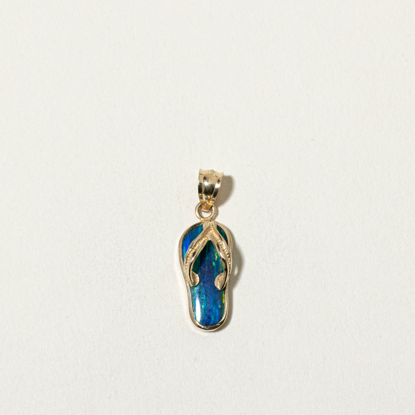 14k Flip Flop Enamel Pendant