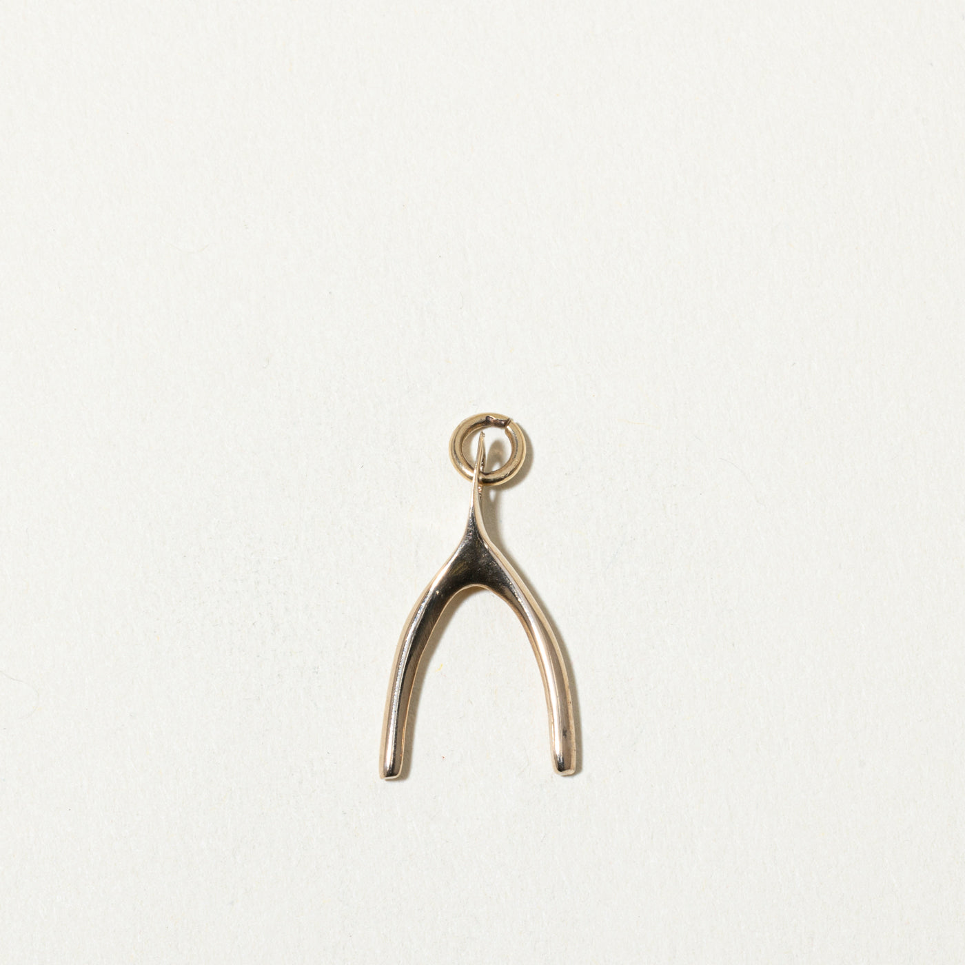 14k Wishbone Charm