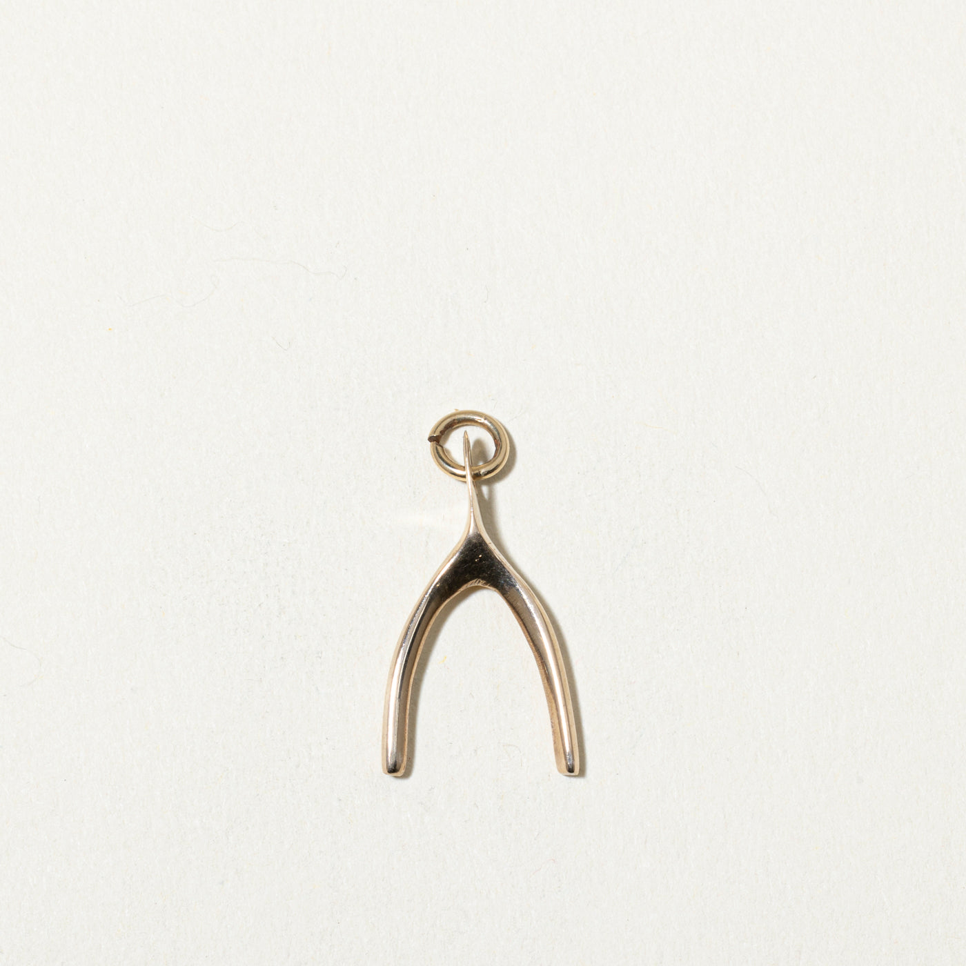 14k Wishbone Charm
