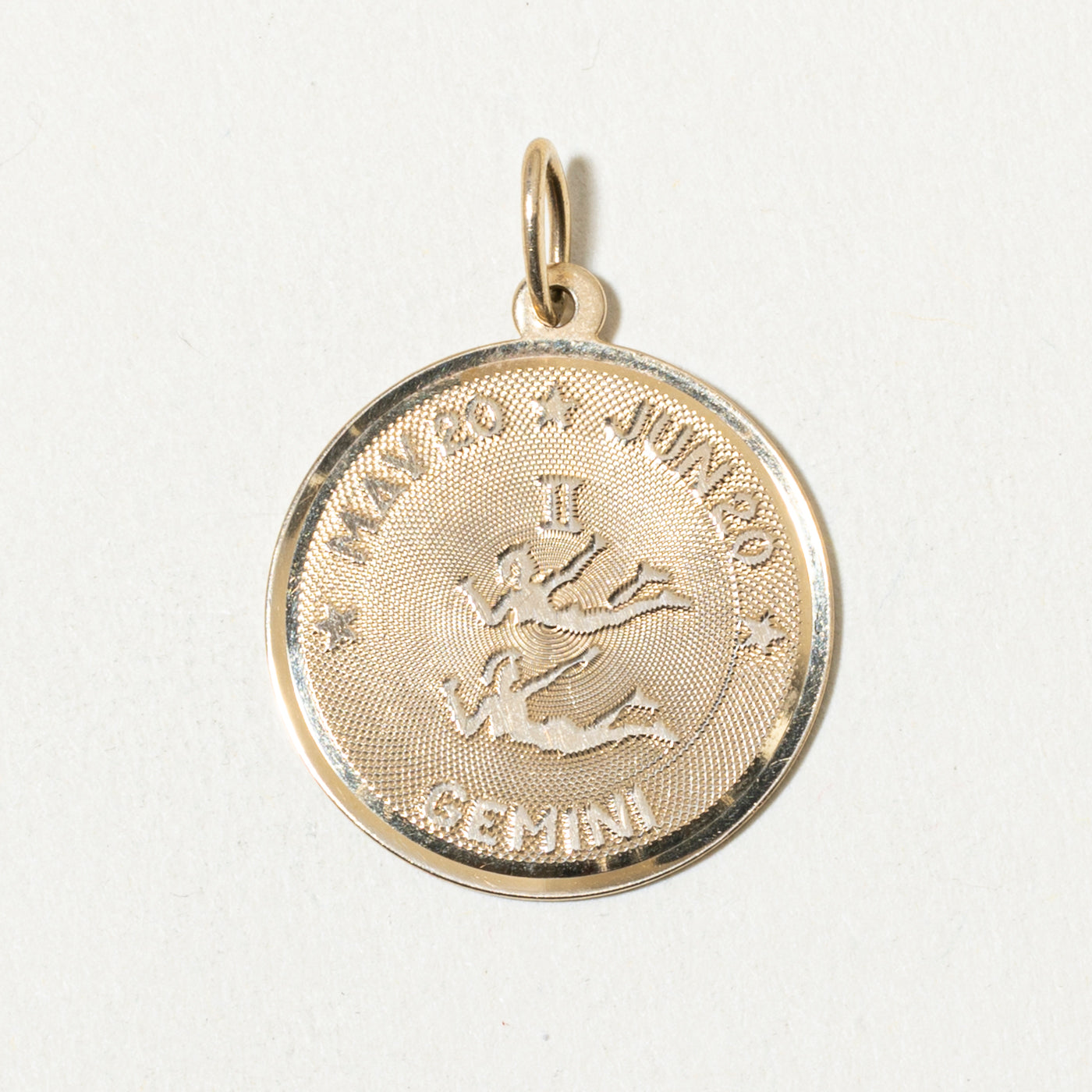 14k Gemini Zodiac Pendant