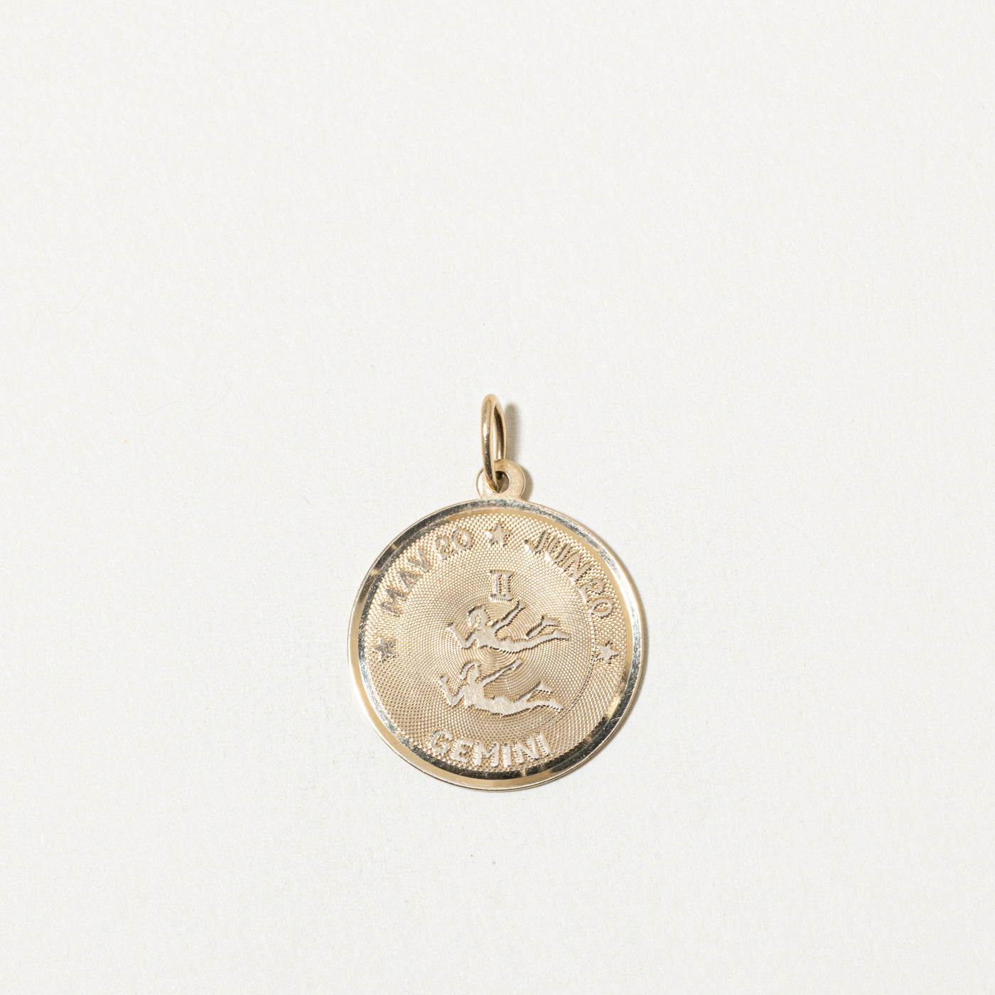 14k Gemini Zodiac Pendant
