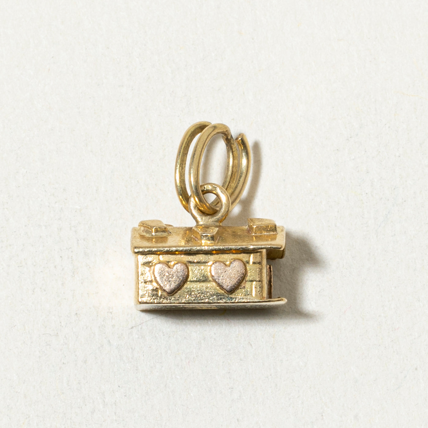 18k Heart Cabin Charm