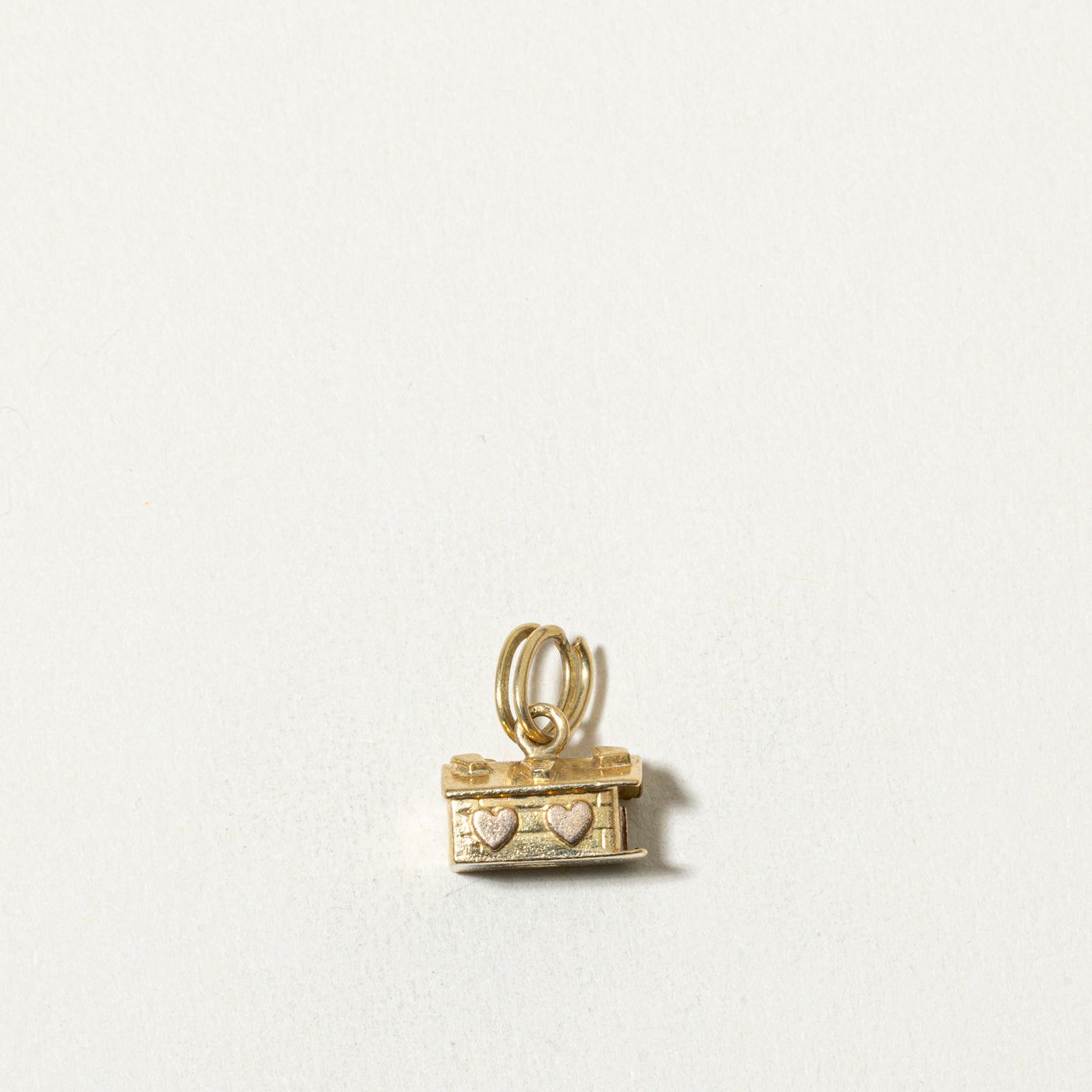 18k Heart Cabin Charm