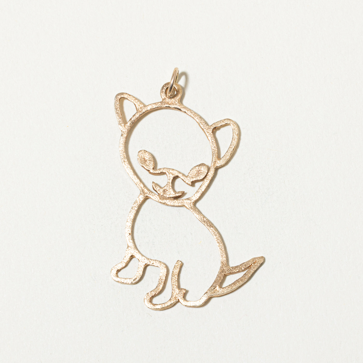 10k Monoline Cat Pendant