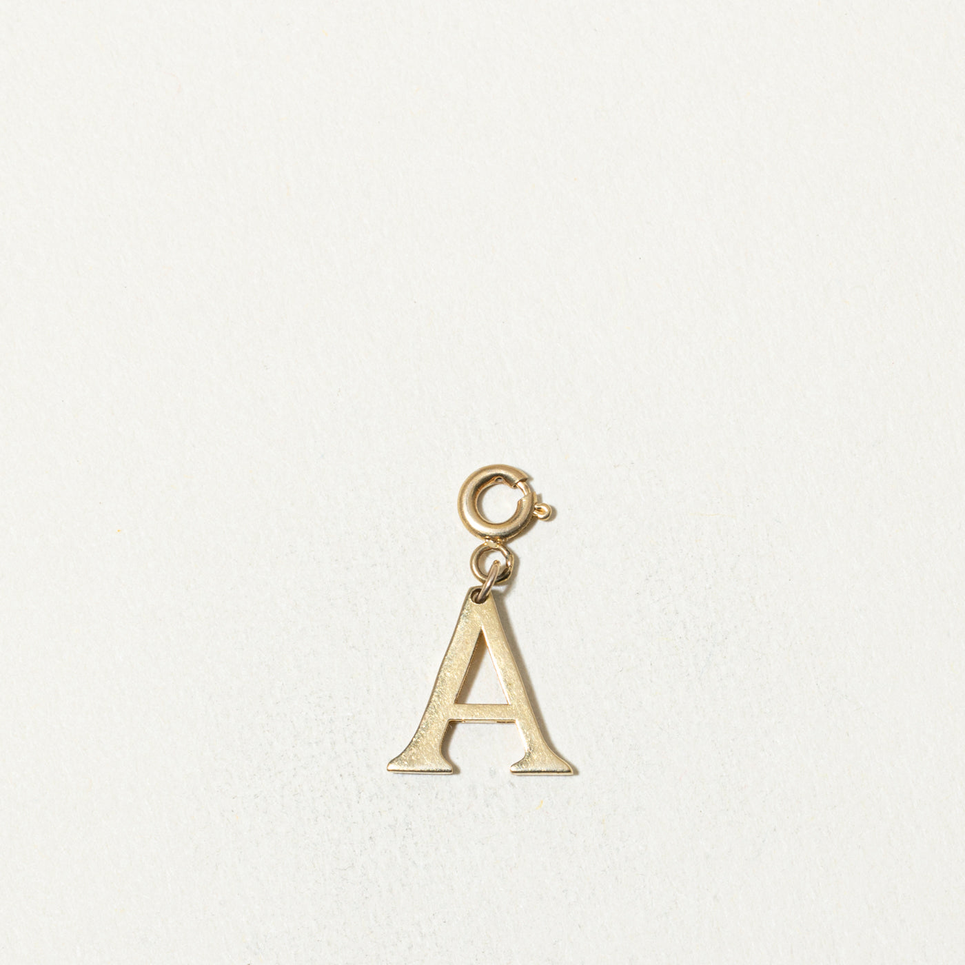 15k Letter "A" Initial Charm