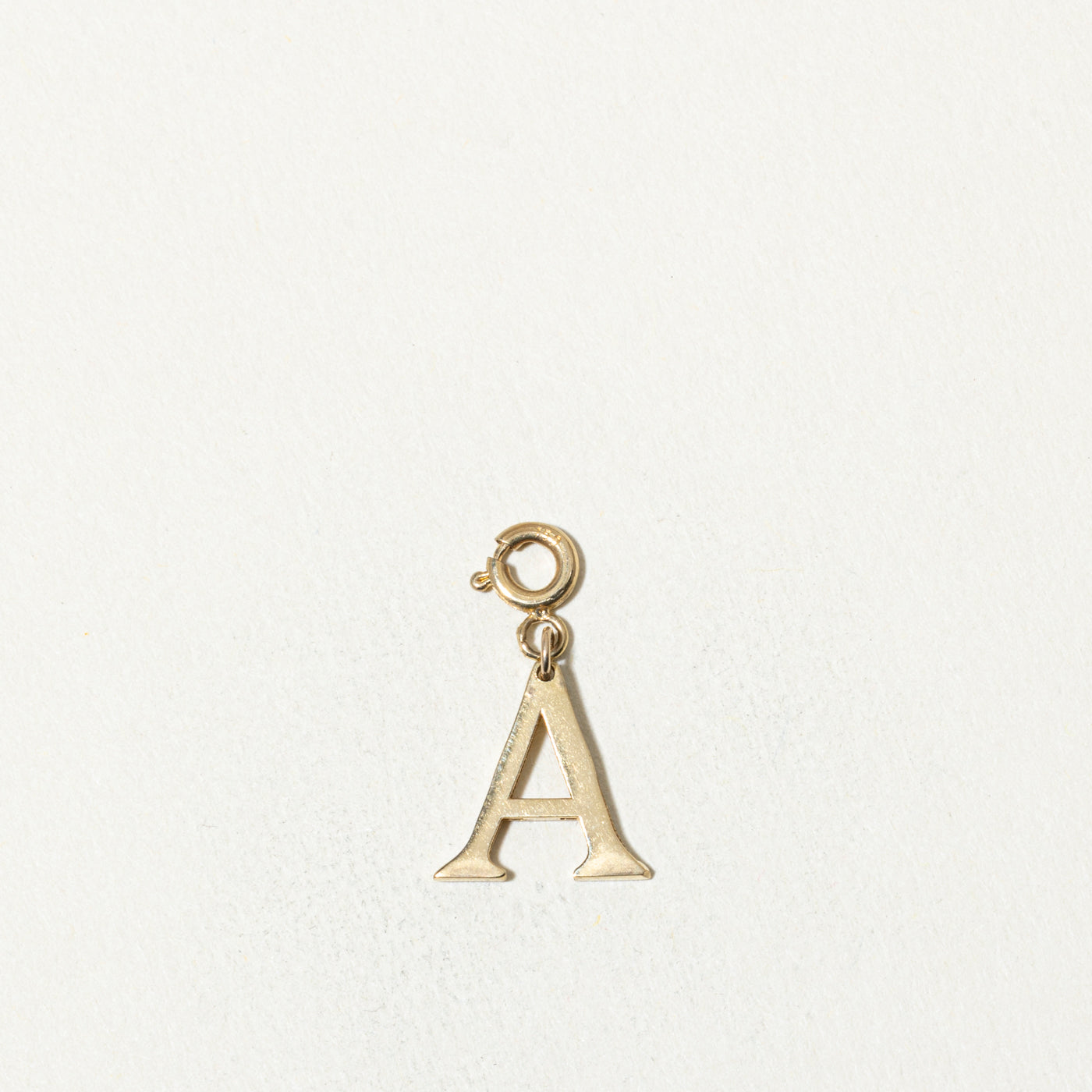 15k Letter "A" Initial Charm