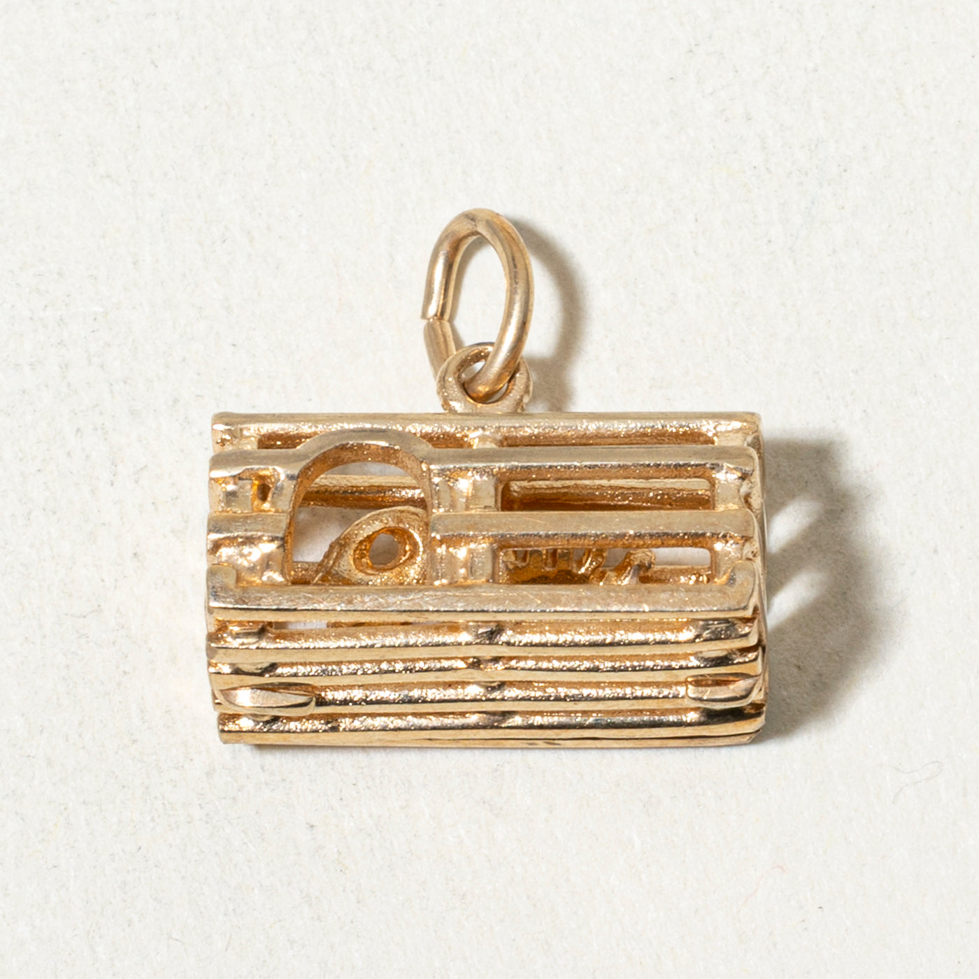 10k Lobster Cage Charm