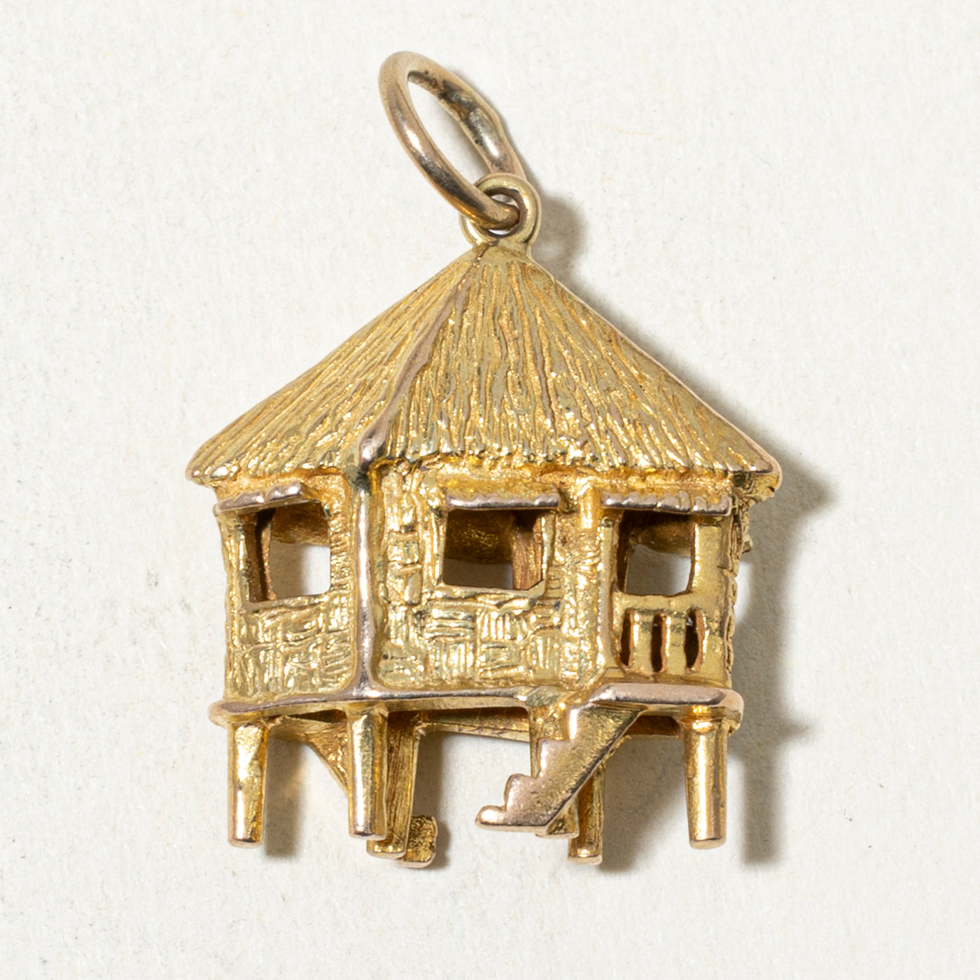 14k Architectural Hut Charm