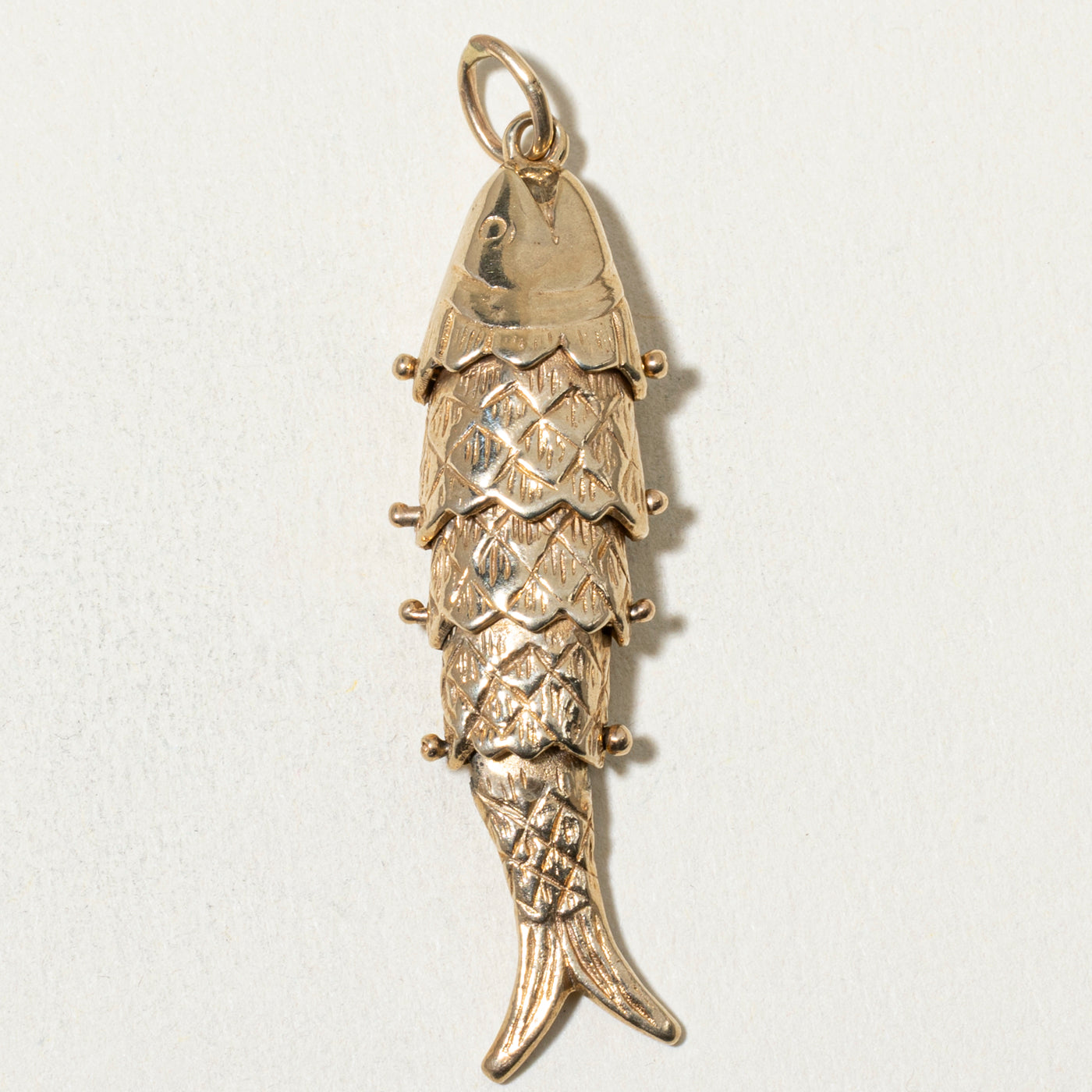 10k Articulated Fish Charm