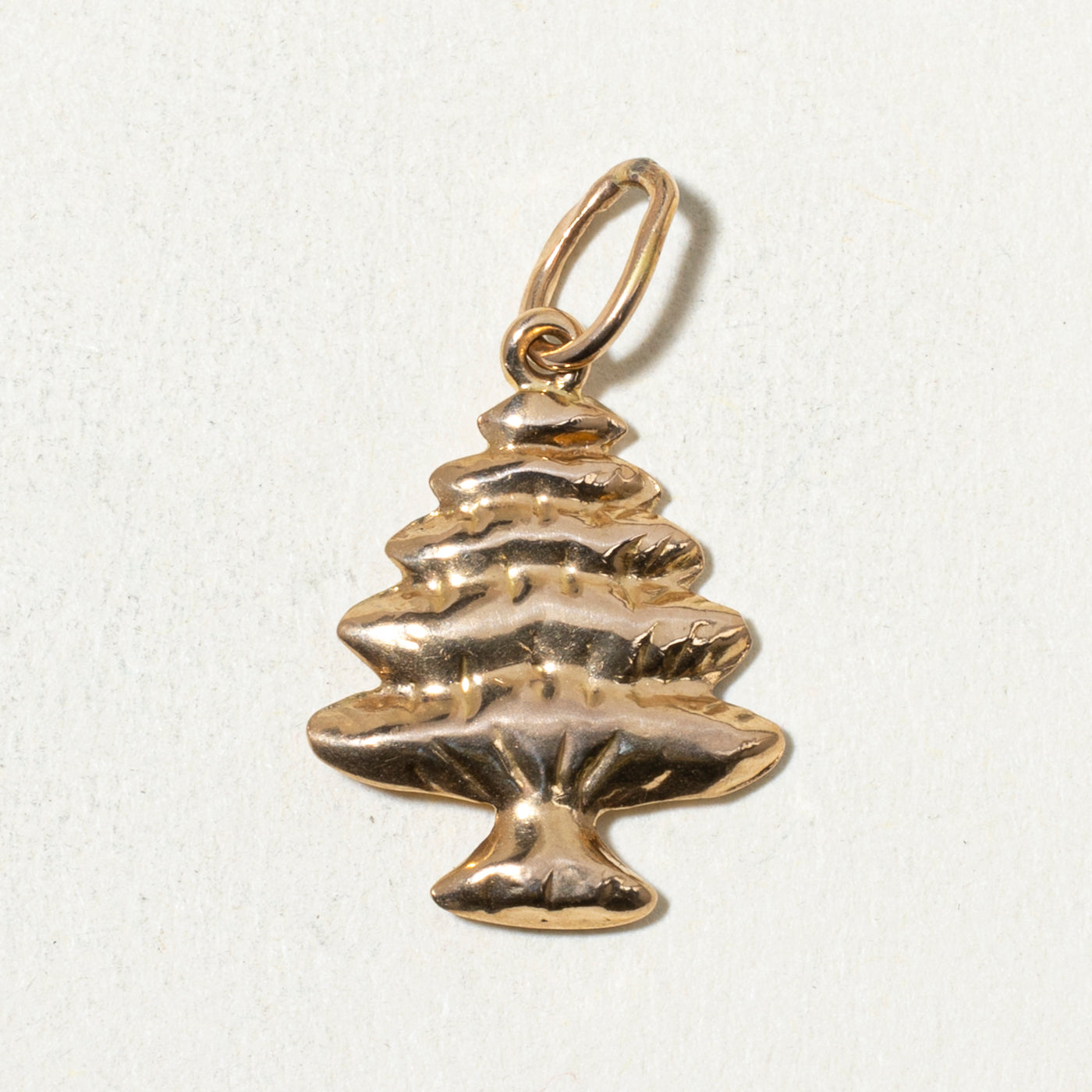 18k Cedar Tree Charm