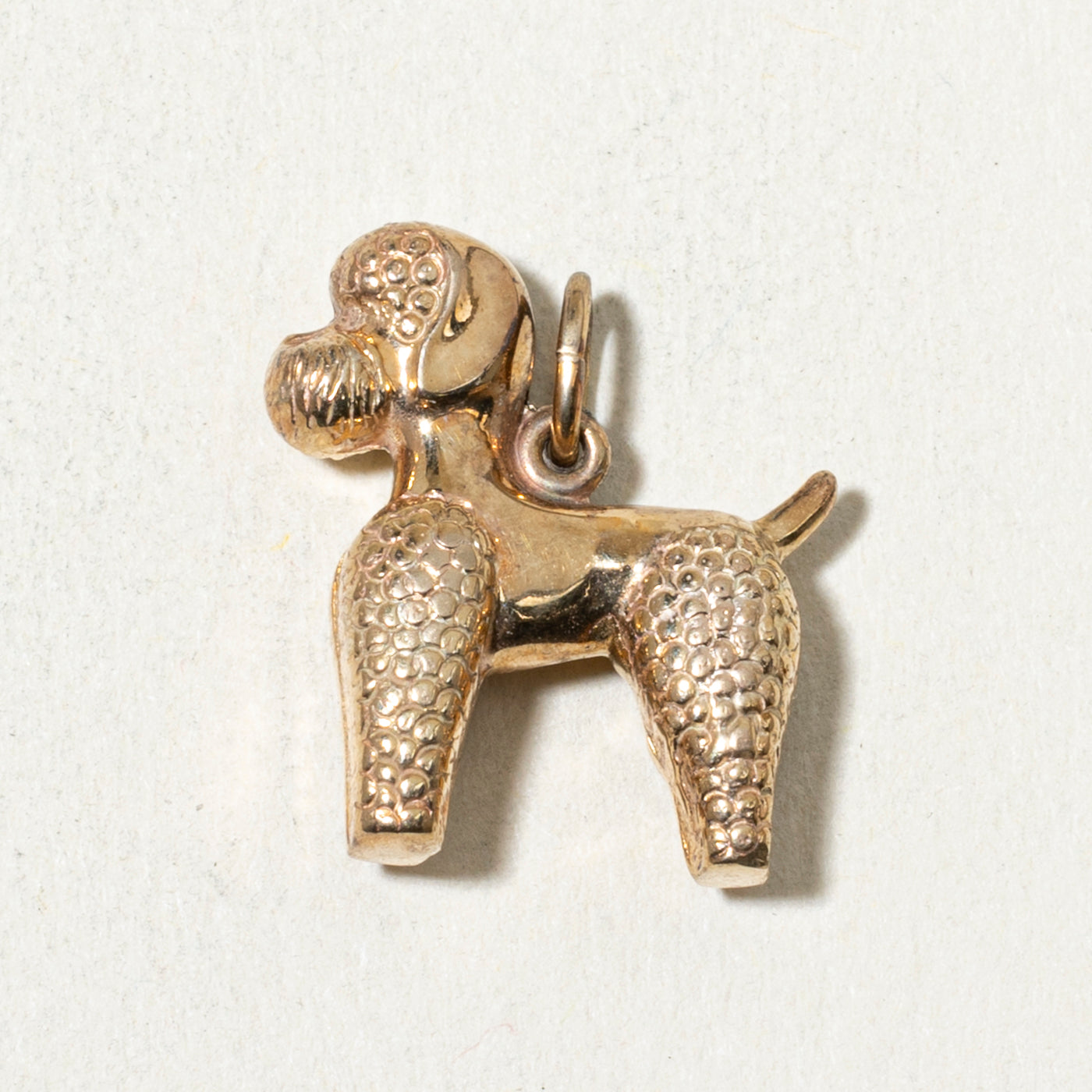 10k Textured Poodle Charm