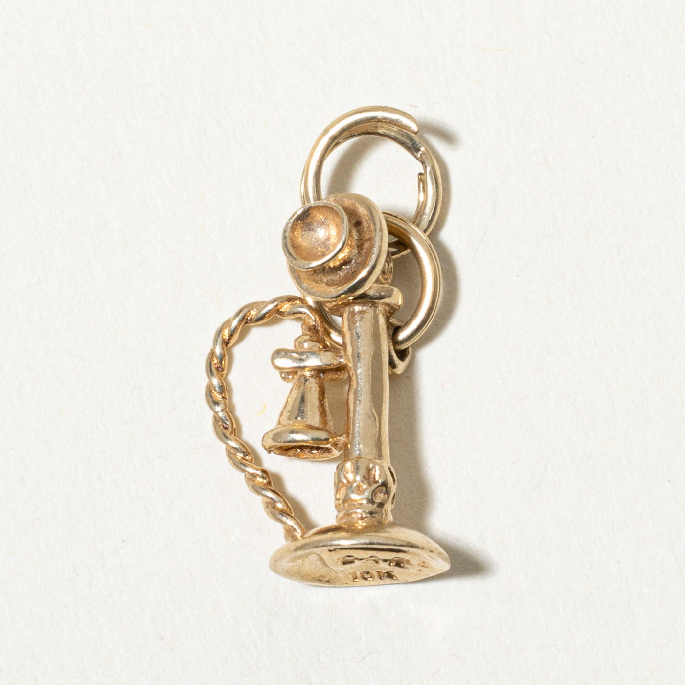 10k Candlestick Telephone Charm