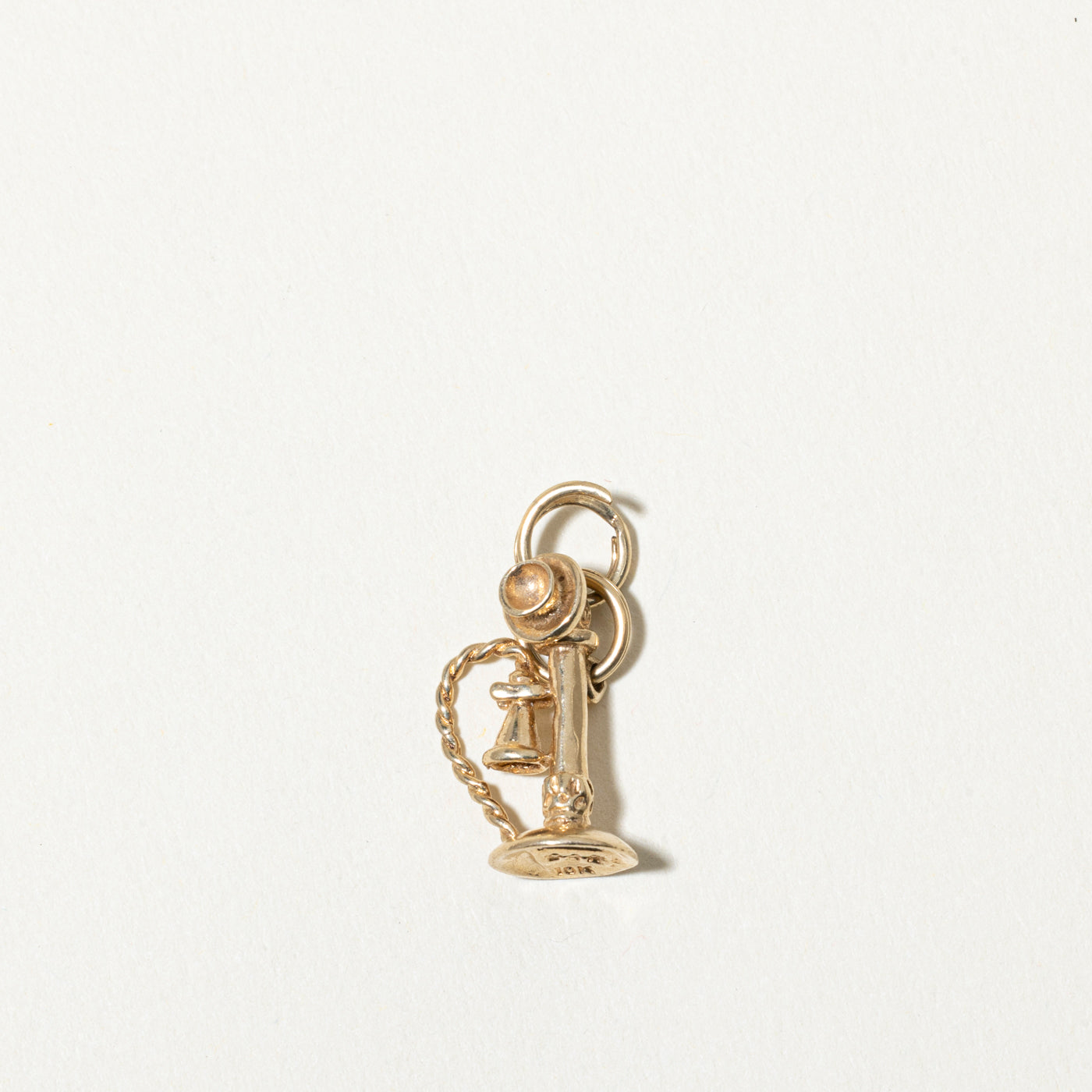 10k Candlestick Telephone Charm