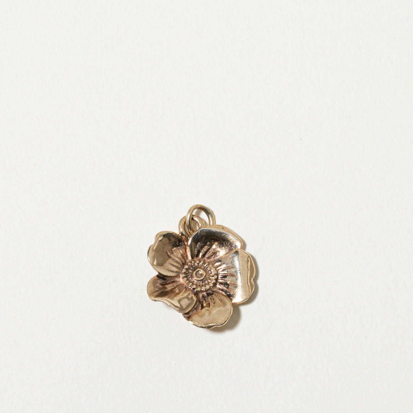10k Alberta Wild Rose Flower Charm