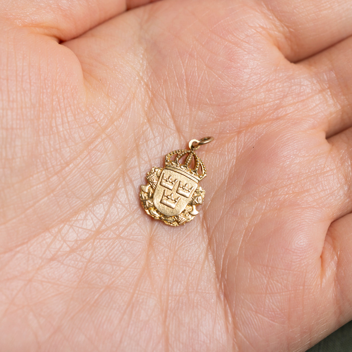 1971 Swedish Police Coat of Arms Charm