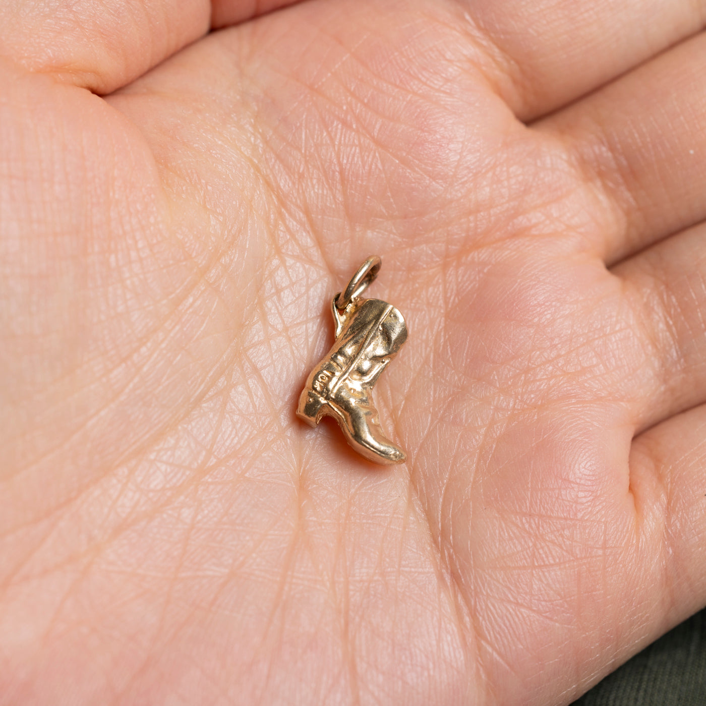 10k Cowboy Boot Charm