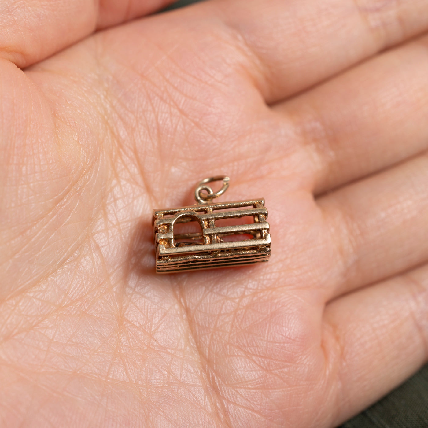 10k Lobster Cage Charm