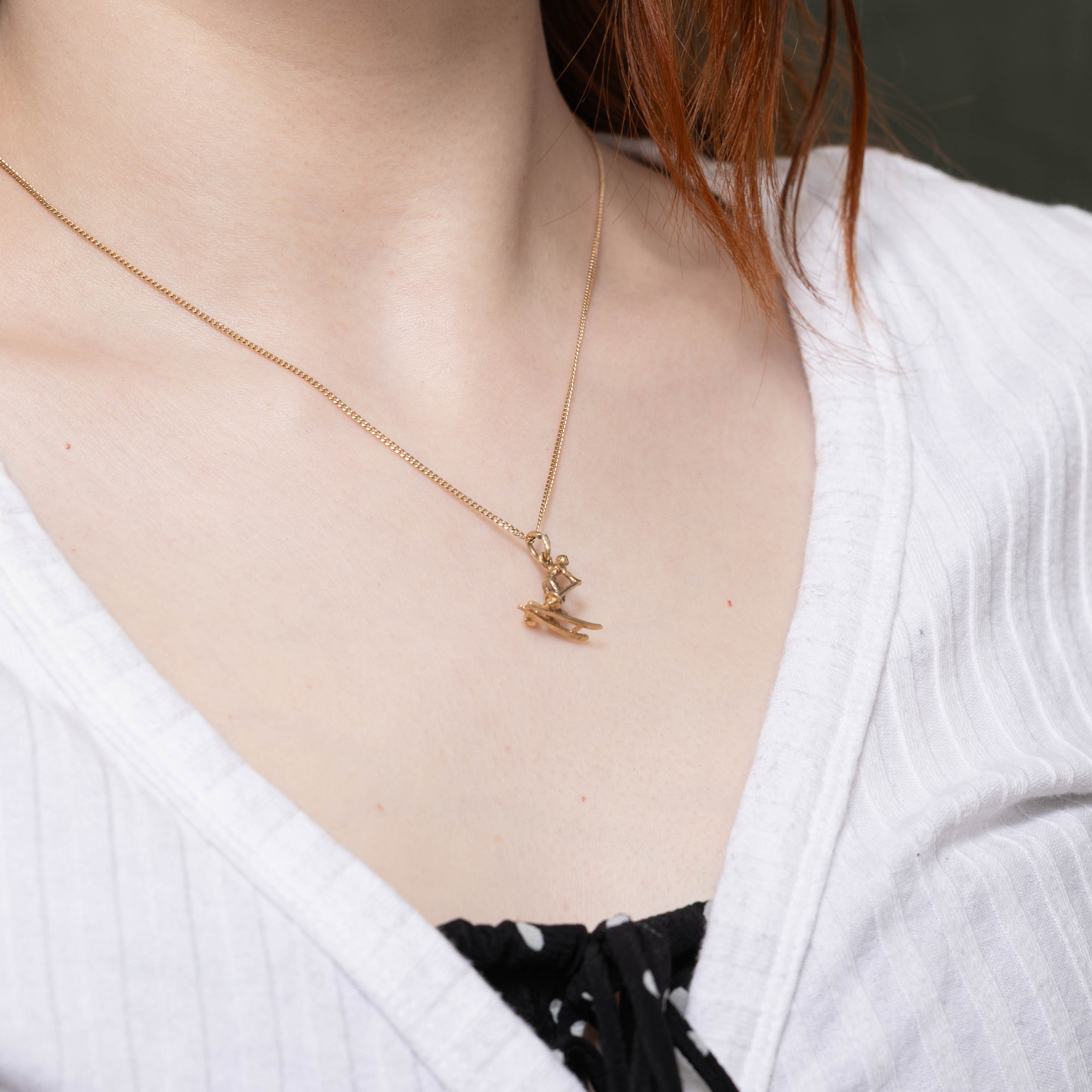 10k Skiing Figure Charm