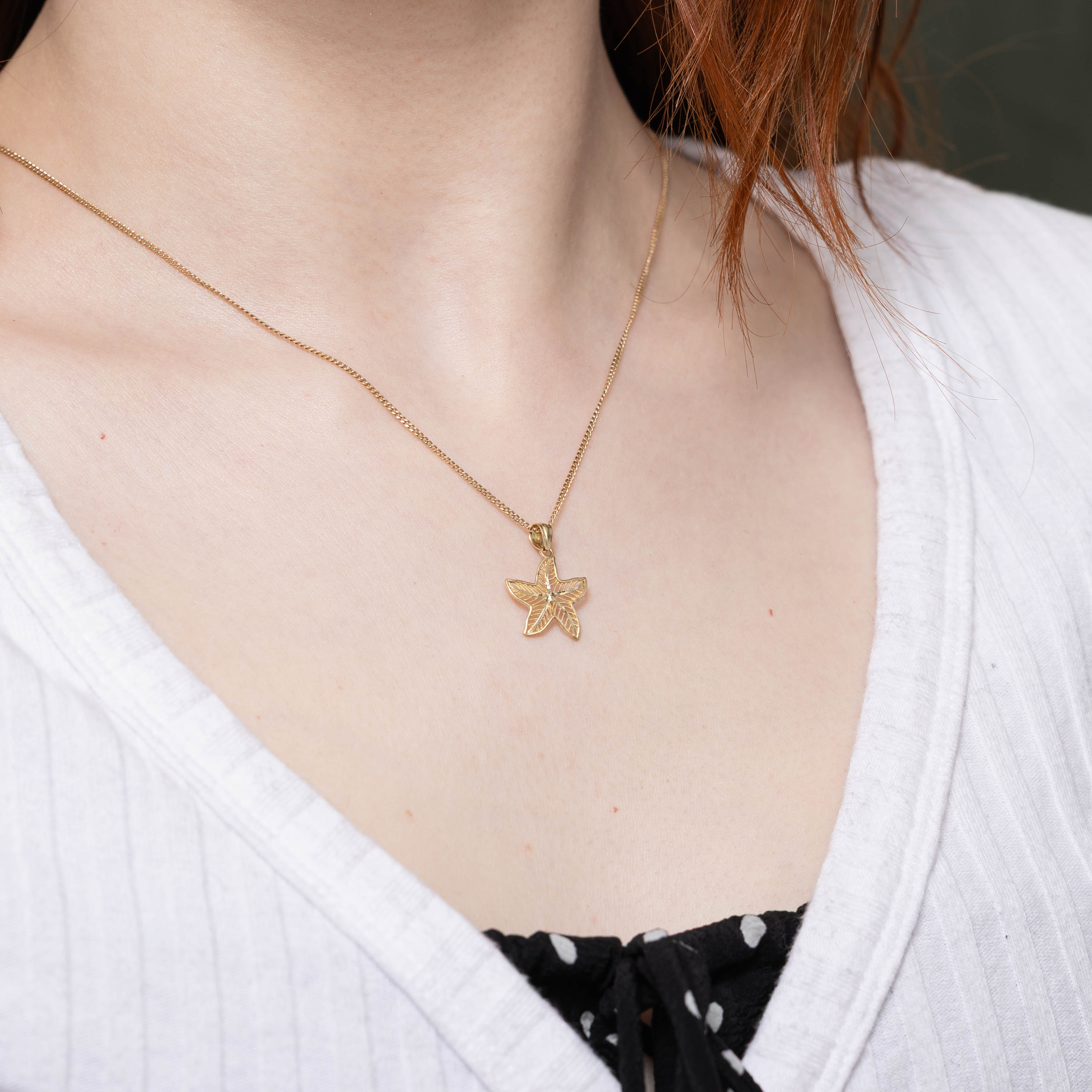 10k Starfish Pendant