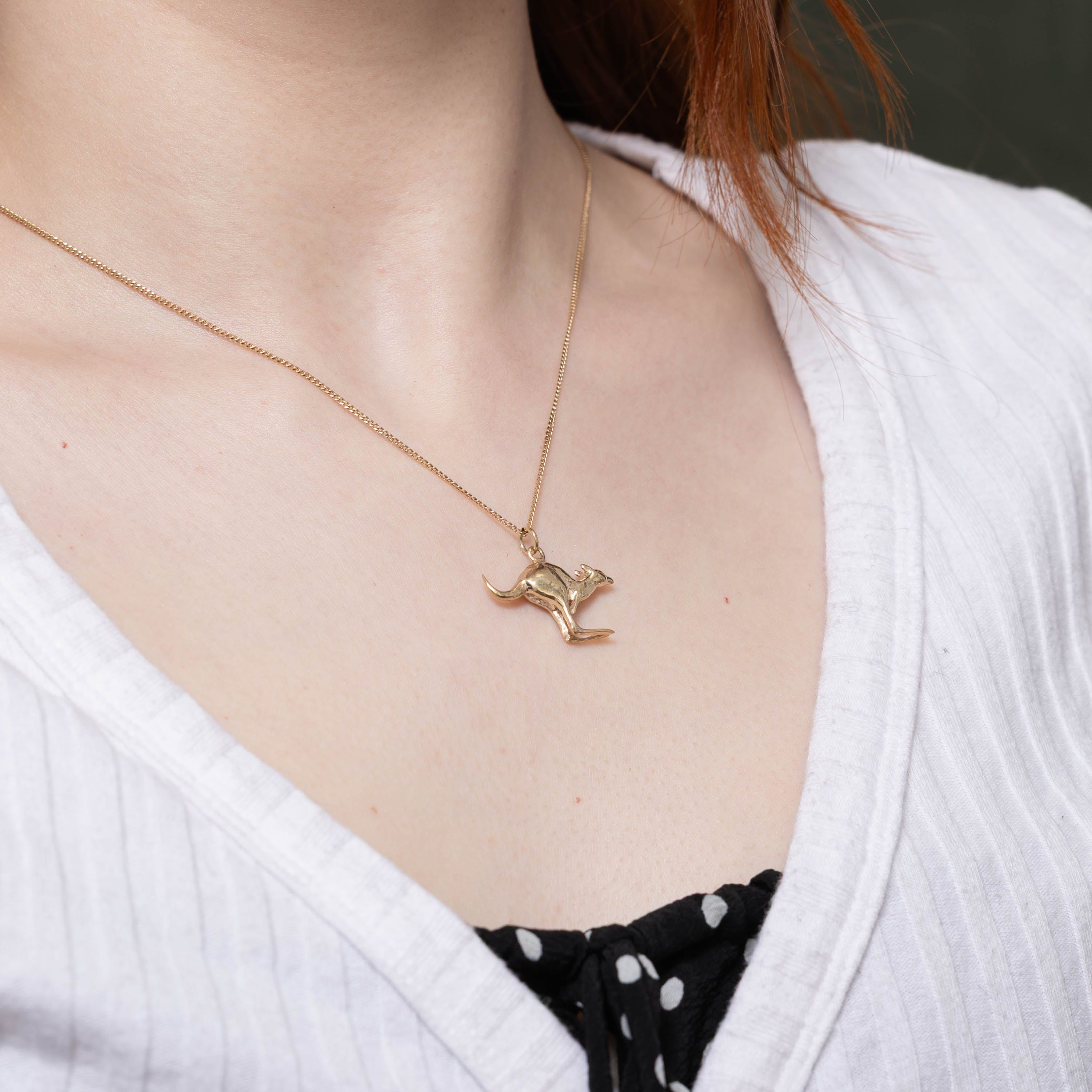 9k Kangaroo Animal Charm