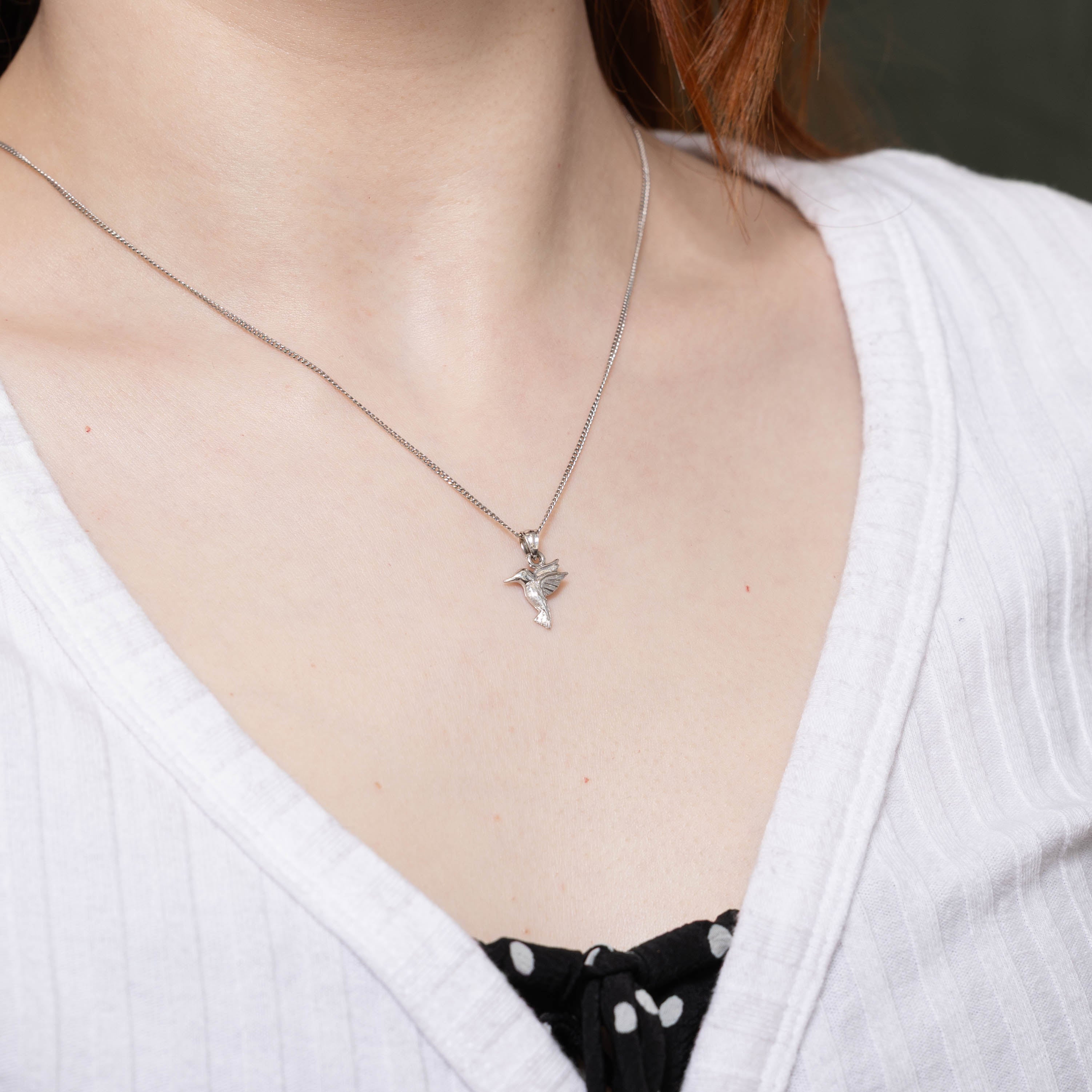 14k Hummingbird Pendant