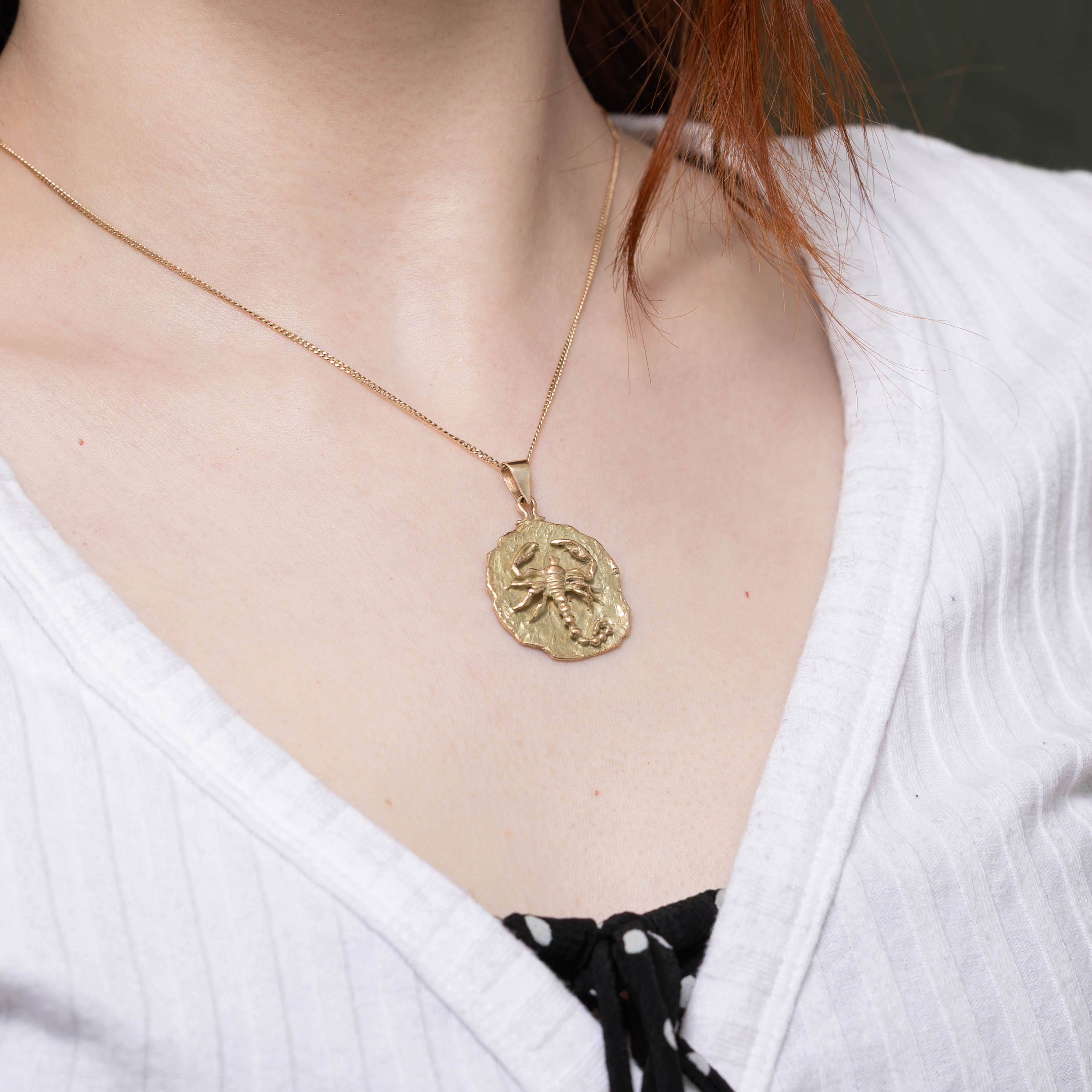 'Birks’ 10k Scorpio Zodiac Pendant