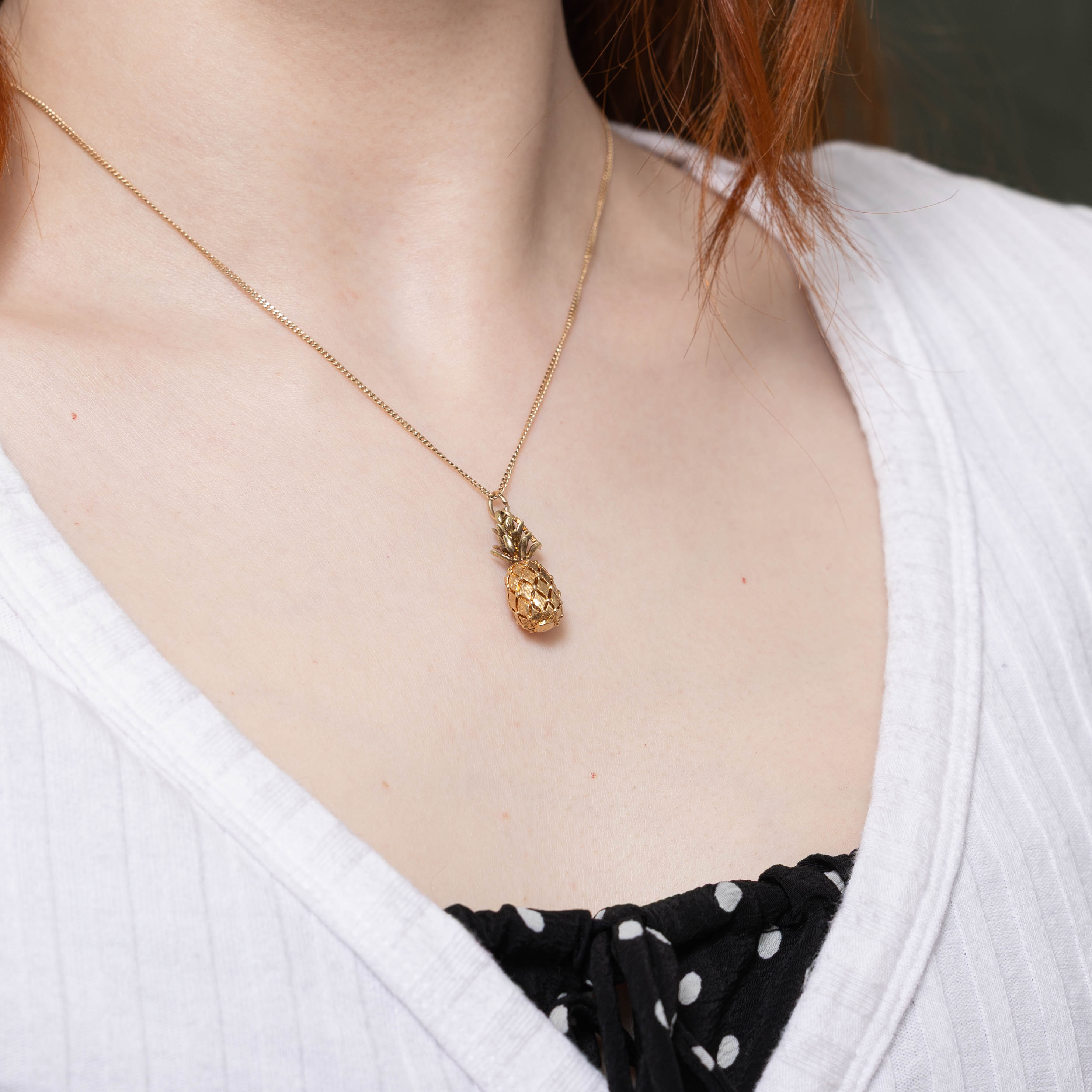 14k Hawaii Pineapple Charm