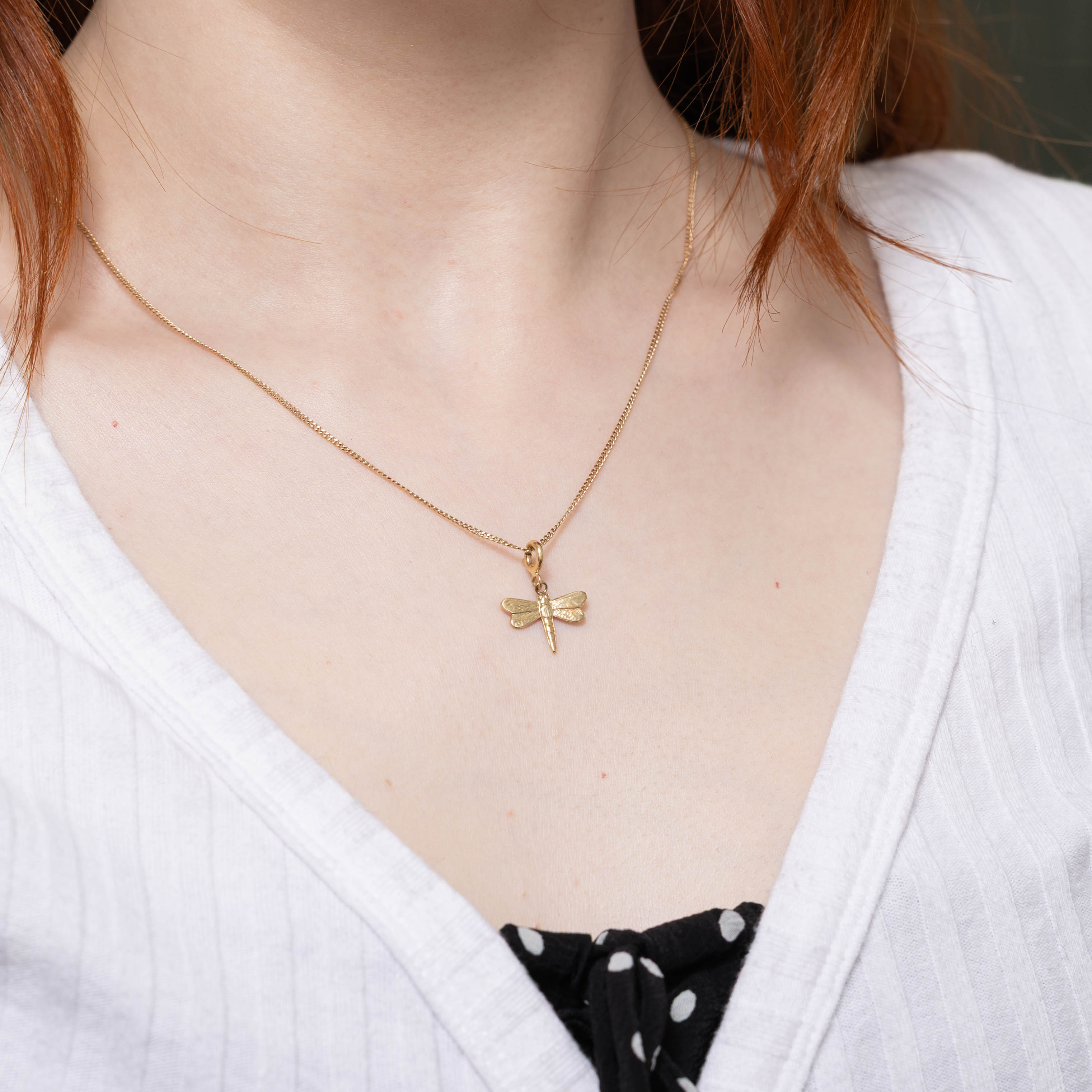 14k Dragonfly Charm