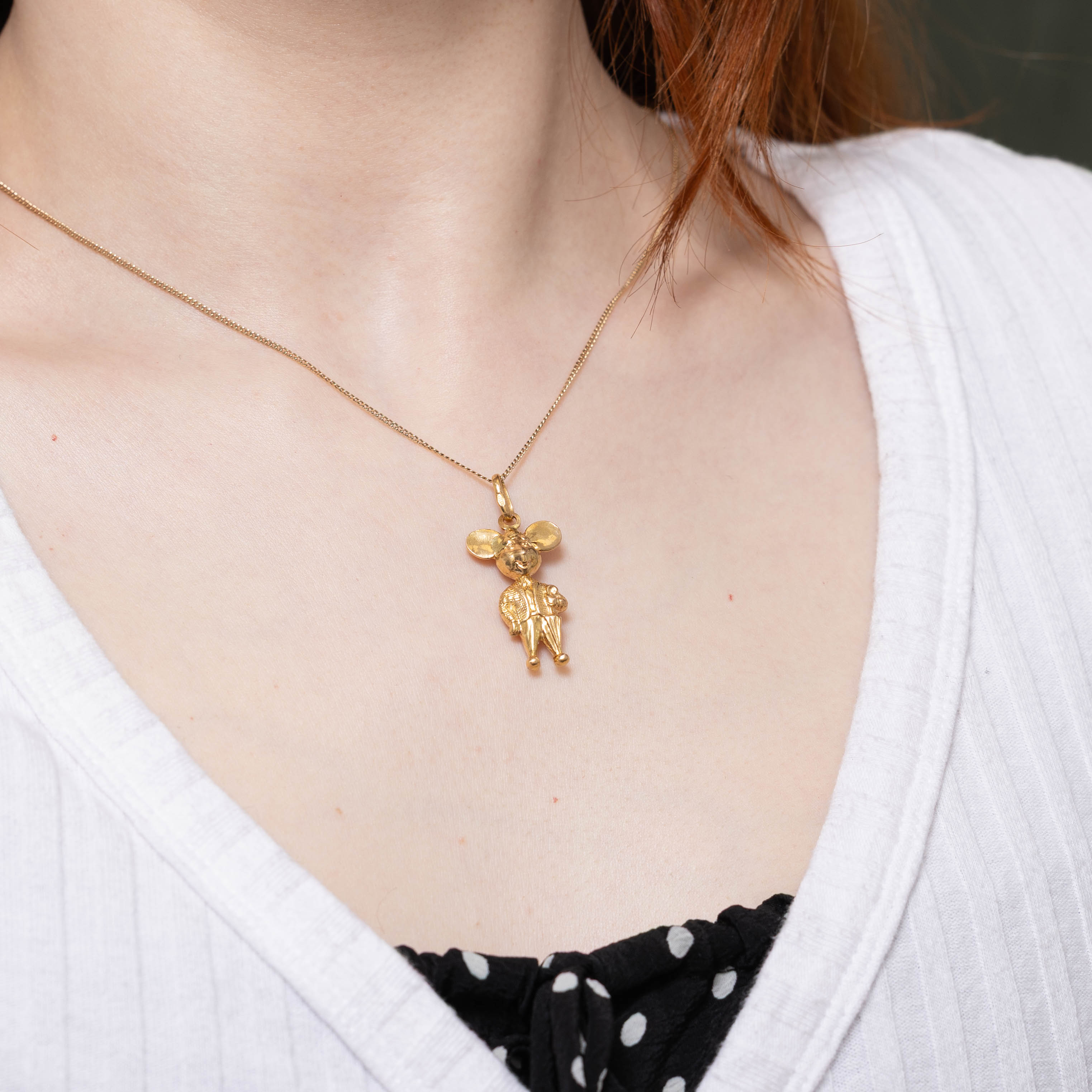 Vintage Italian 18k Topo Gigio Charm