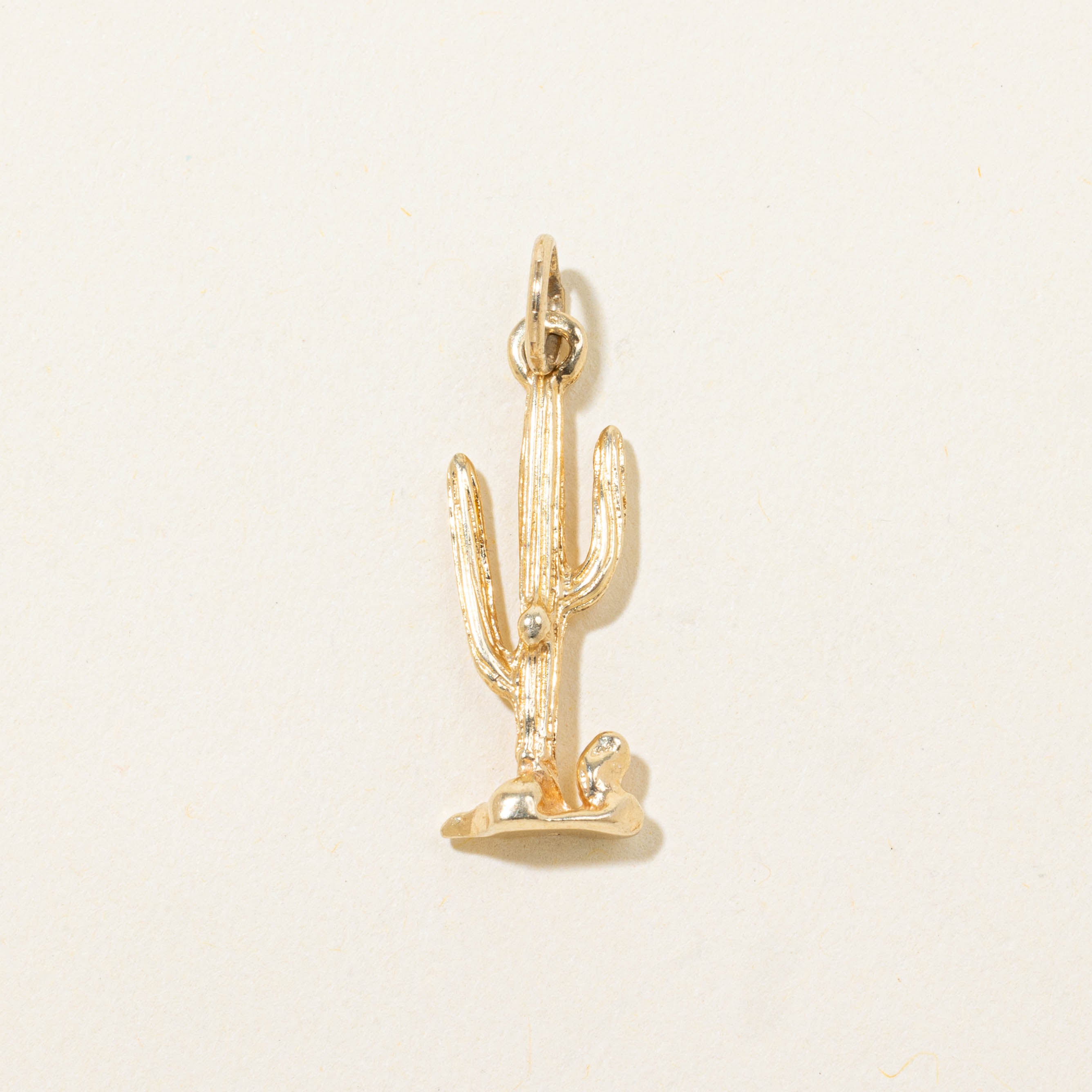 14k Cactus Charm