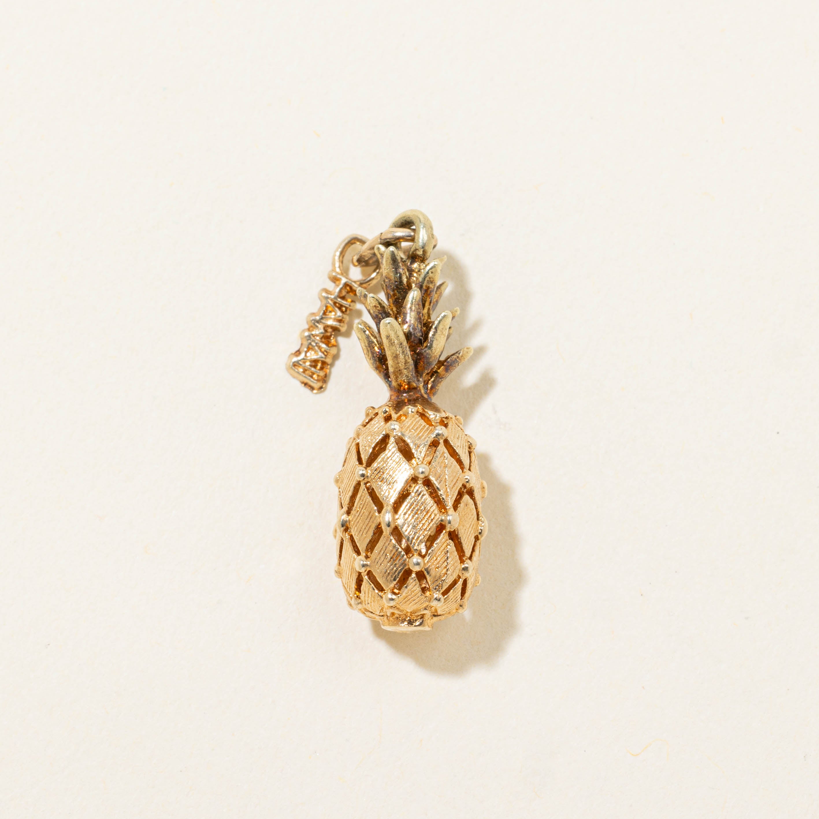 14k Hawaii Pineapple Charm
