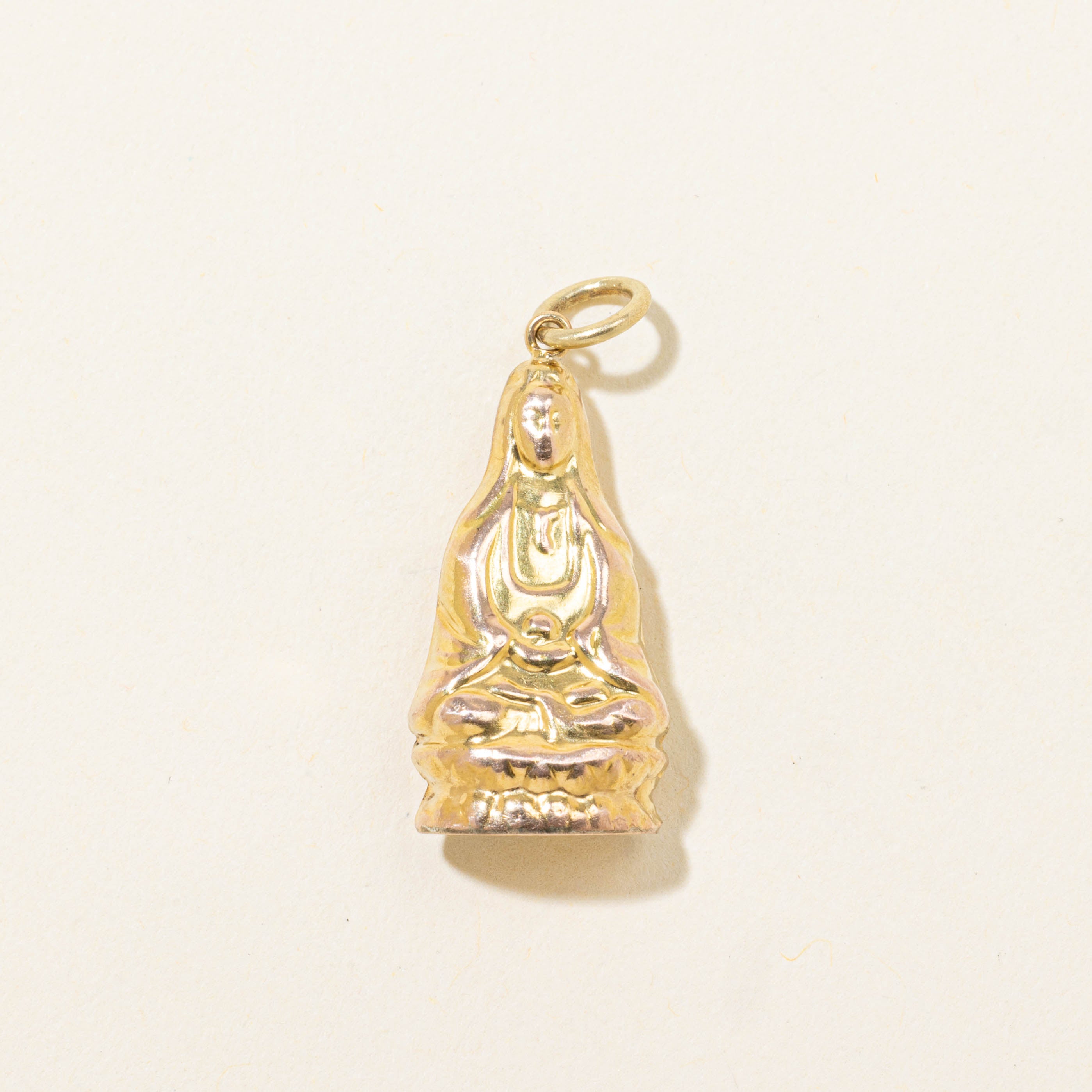 14k Meditating Buddha Charm