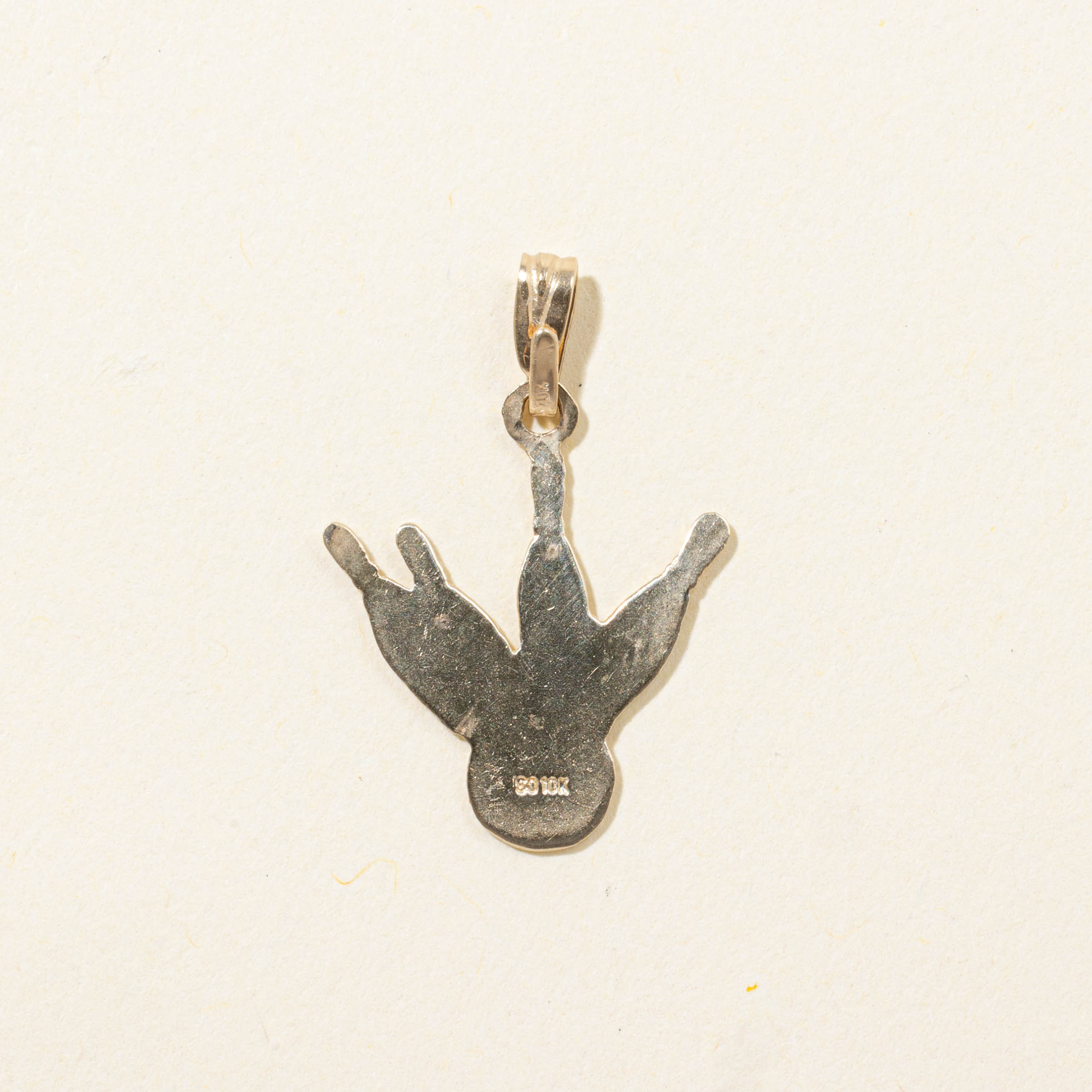 10k Bowling Pin Pendant