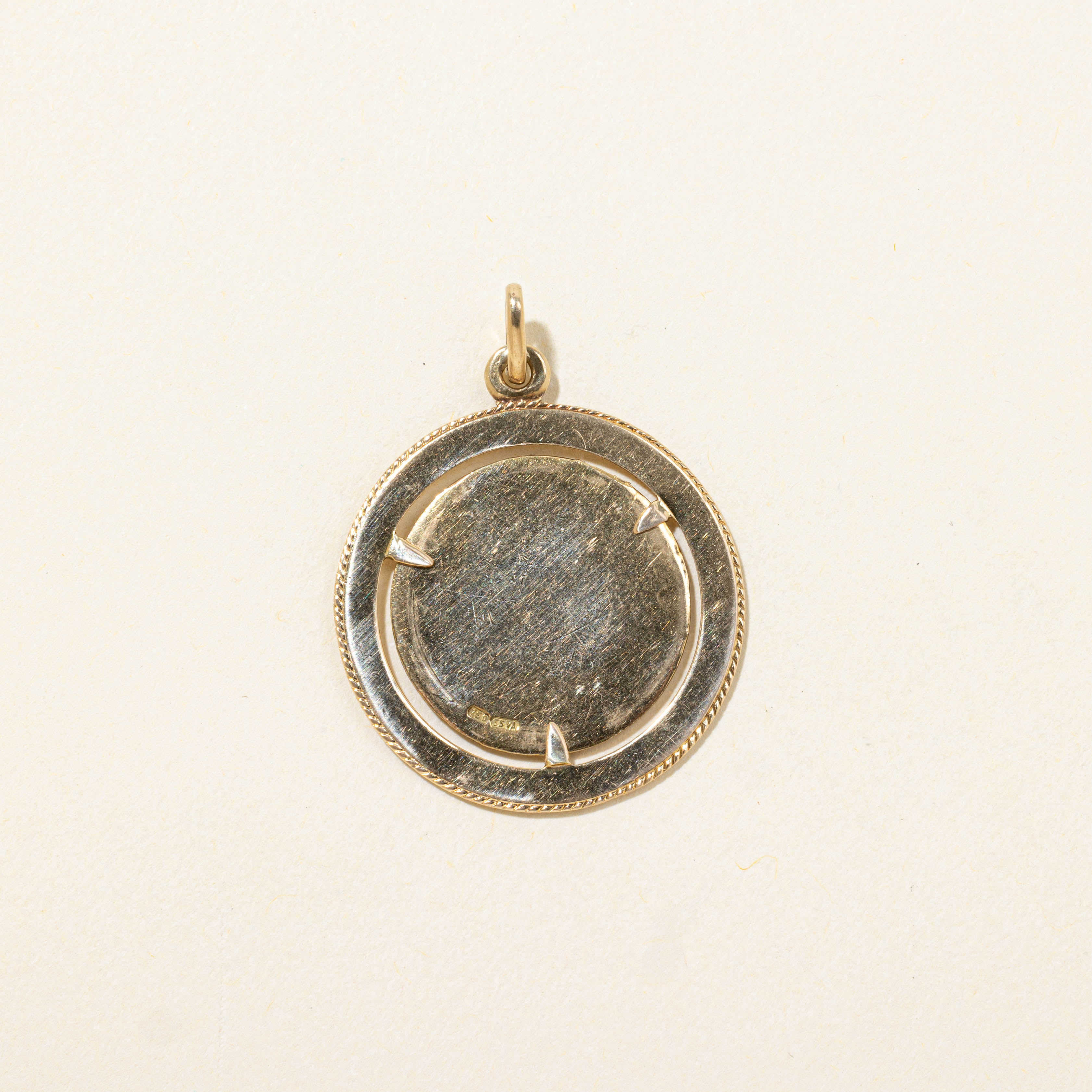 Vintage Italian 18k Aries Zodiac Pendant