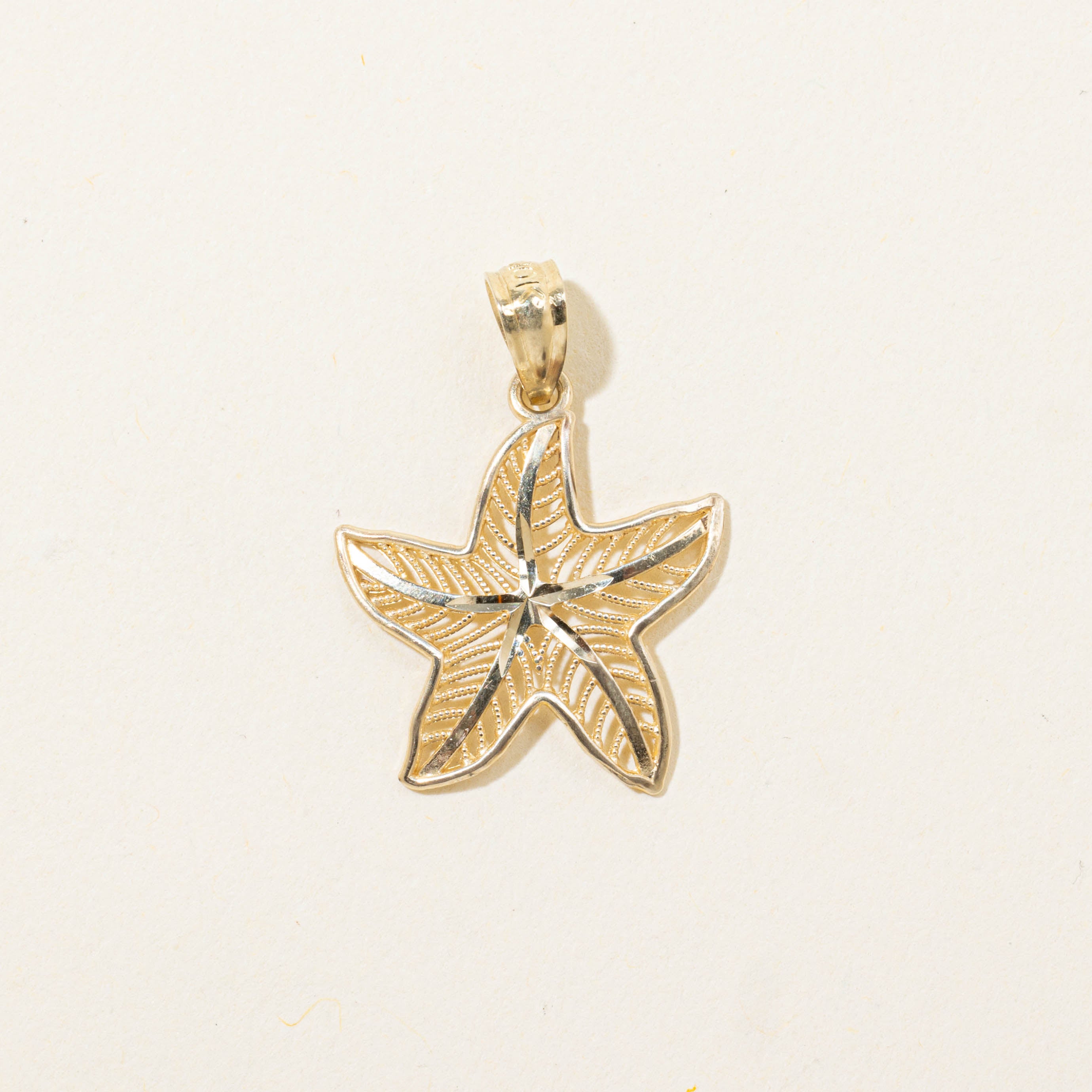 10k Starfish Pendant