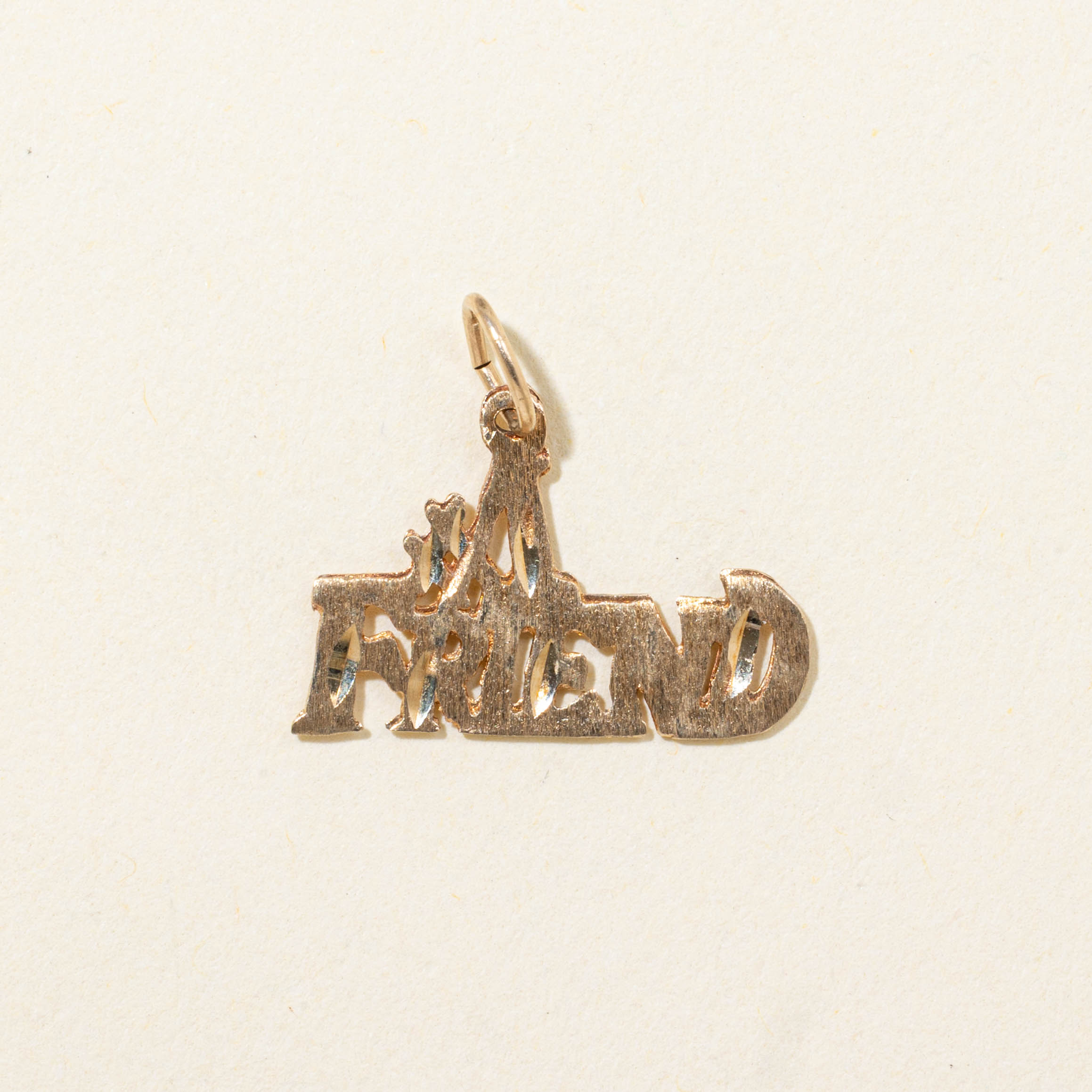 10k "Friend" Pendant