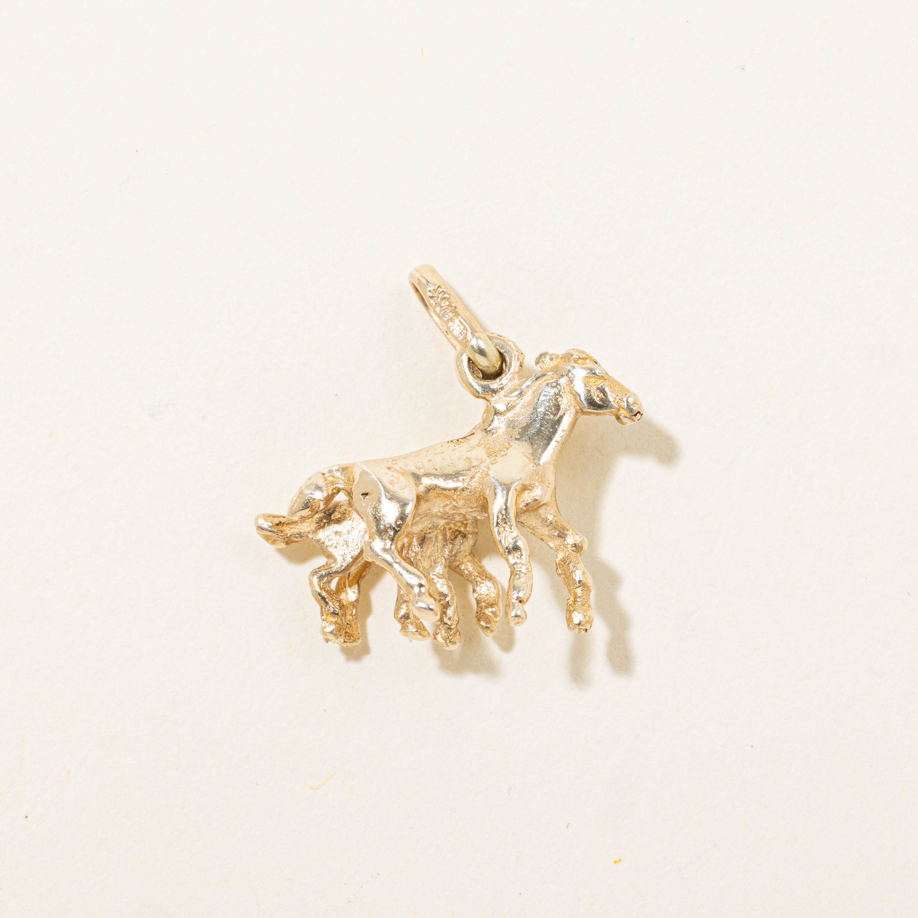 10k Horse & Colt Charm