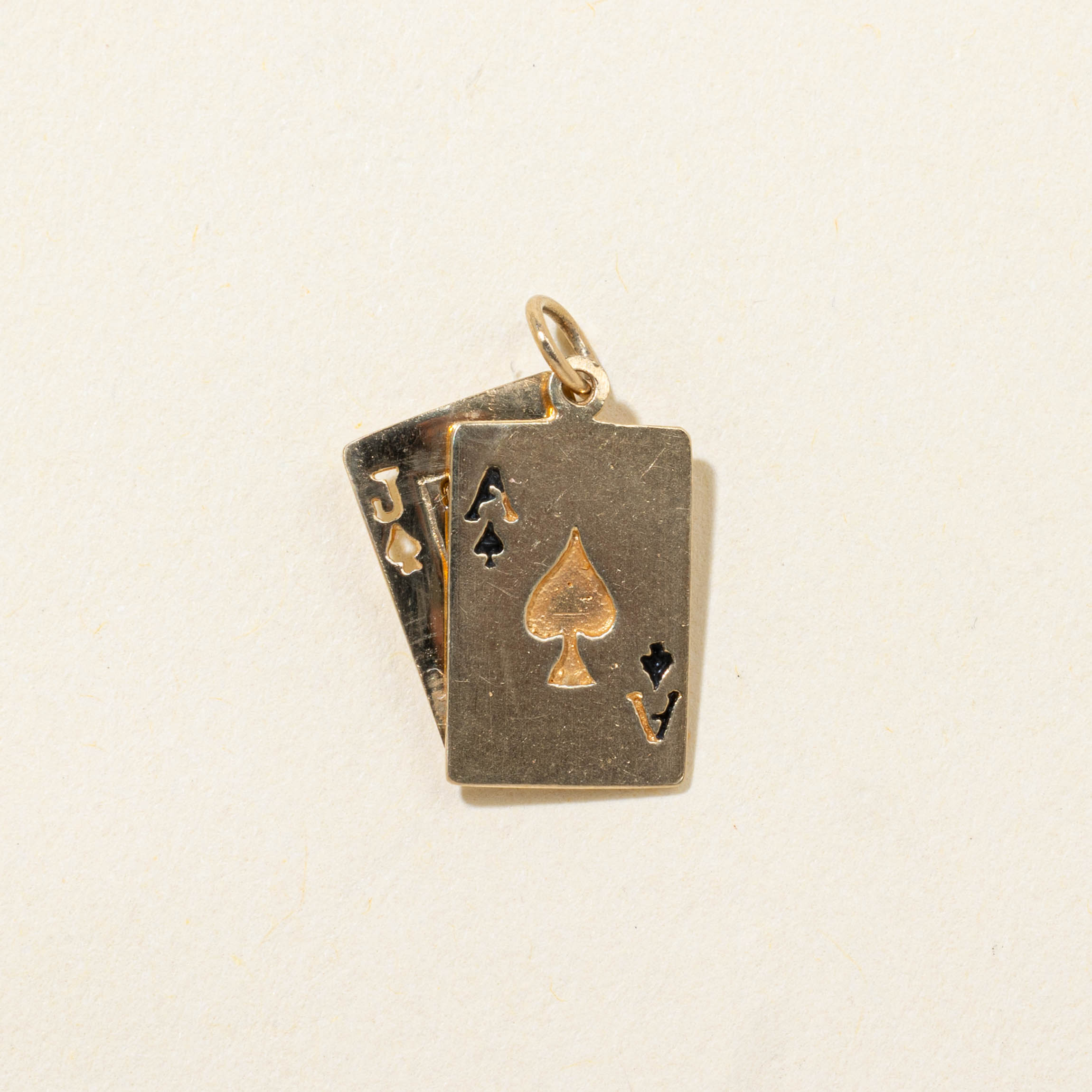 14k Playing Cards Charm
