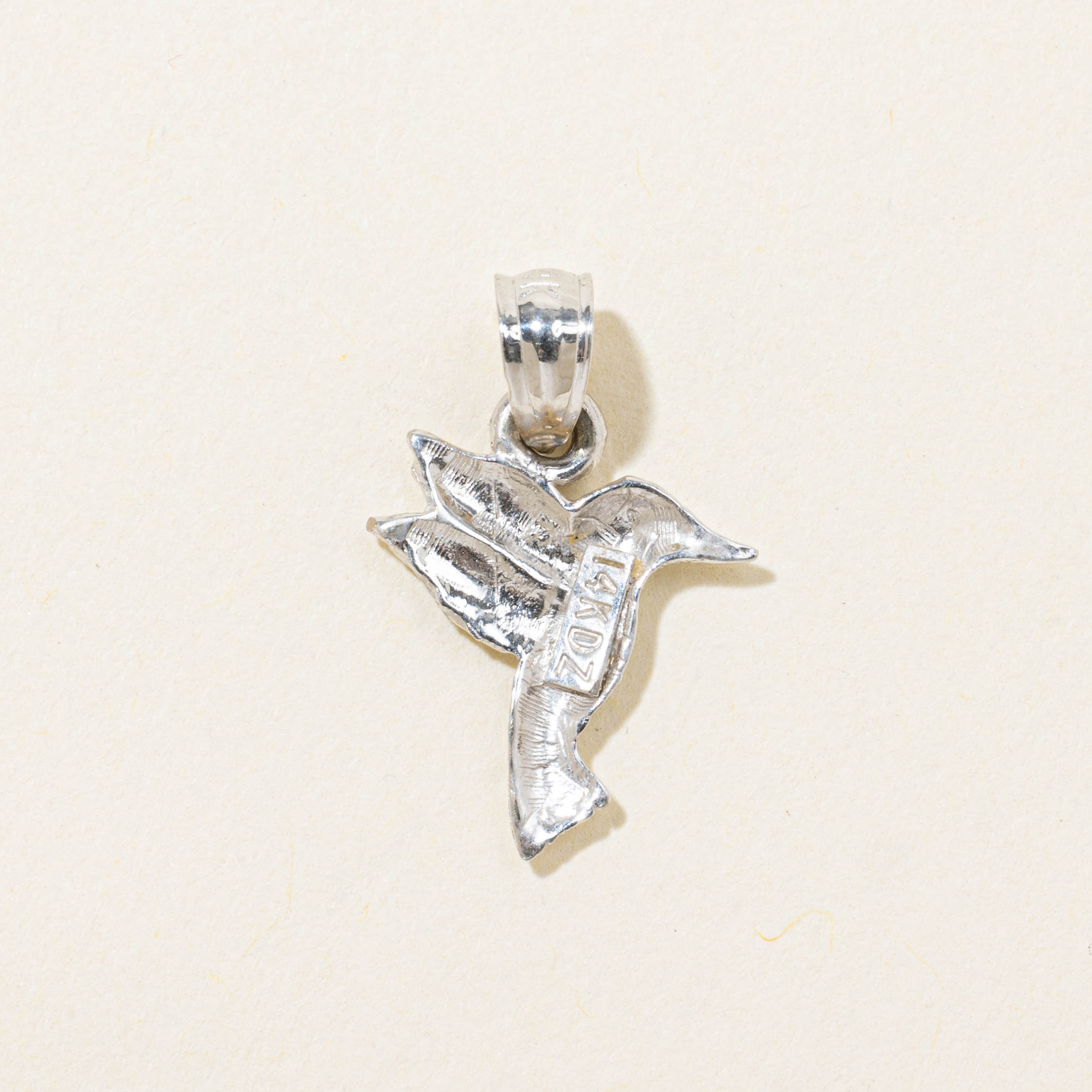 14k Hummingbird Pendant