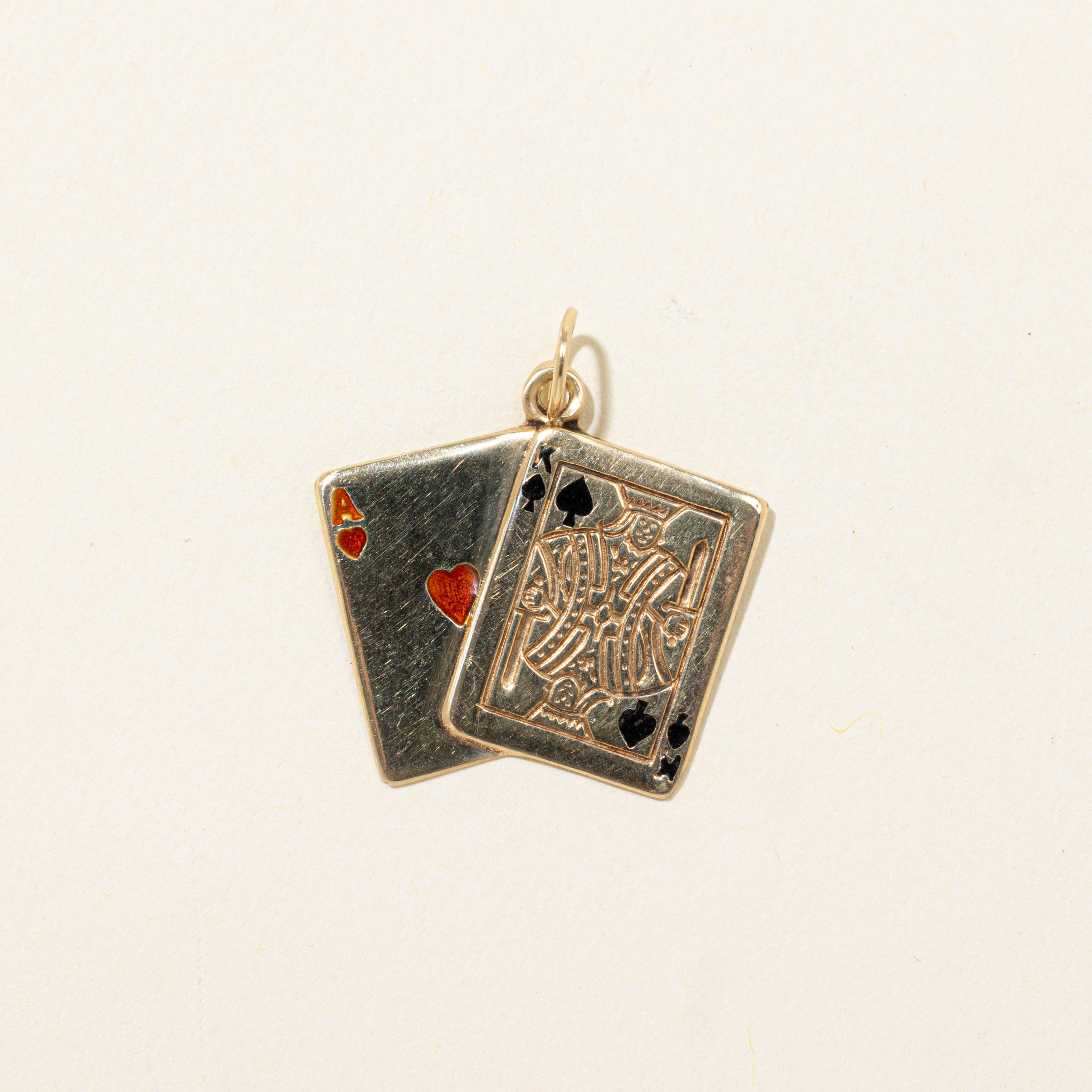 14k Playing Cards Pendant